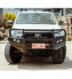 Hilux 2020-On 707-02 Falcon Bull Bar Black A-Frame Package (LED Foglight) - SKU MCC-01021-702FOGUP