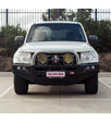 Pajero NS,NX,NT,NW 2006-2021 707-01 Falcon Bull Bar Single Stainless Loops Package (LED Foglight) - SKU MCC-02004-701SSLFOGUP