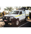 Hilux KUN26R 2012-2015 707-02 Falcon Bull Bar Black A-Frame Package (LED Foglight) - SKU MCC-01015-702FOGUP