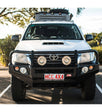 Hilux KUN26R 2012-2015 707-02 Falcon Bull Bar Black A-Frame Package (LED Foglight) - SKU MCC-01015-702FOGUP