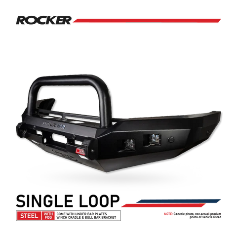 05001-Rocker Bar 078-01 Single Black Loop