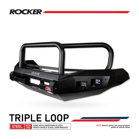 Rocker Rear Bar 078-02 Triple Loops