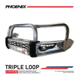 Land Cruiser 70 Series 2007-2023 808-01A Alloy Phoenix Bull Bar Triple Loops Package - SKU MCC-01005-801AWUP