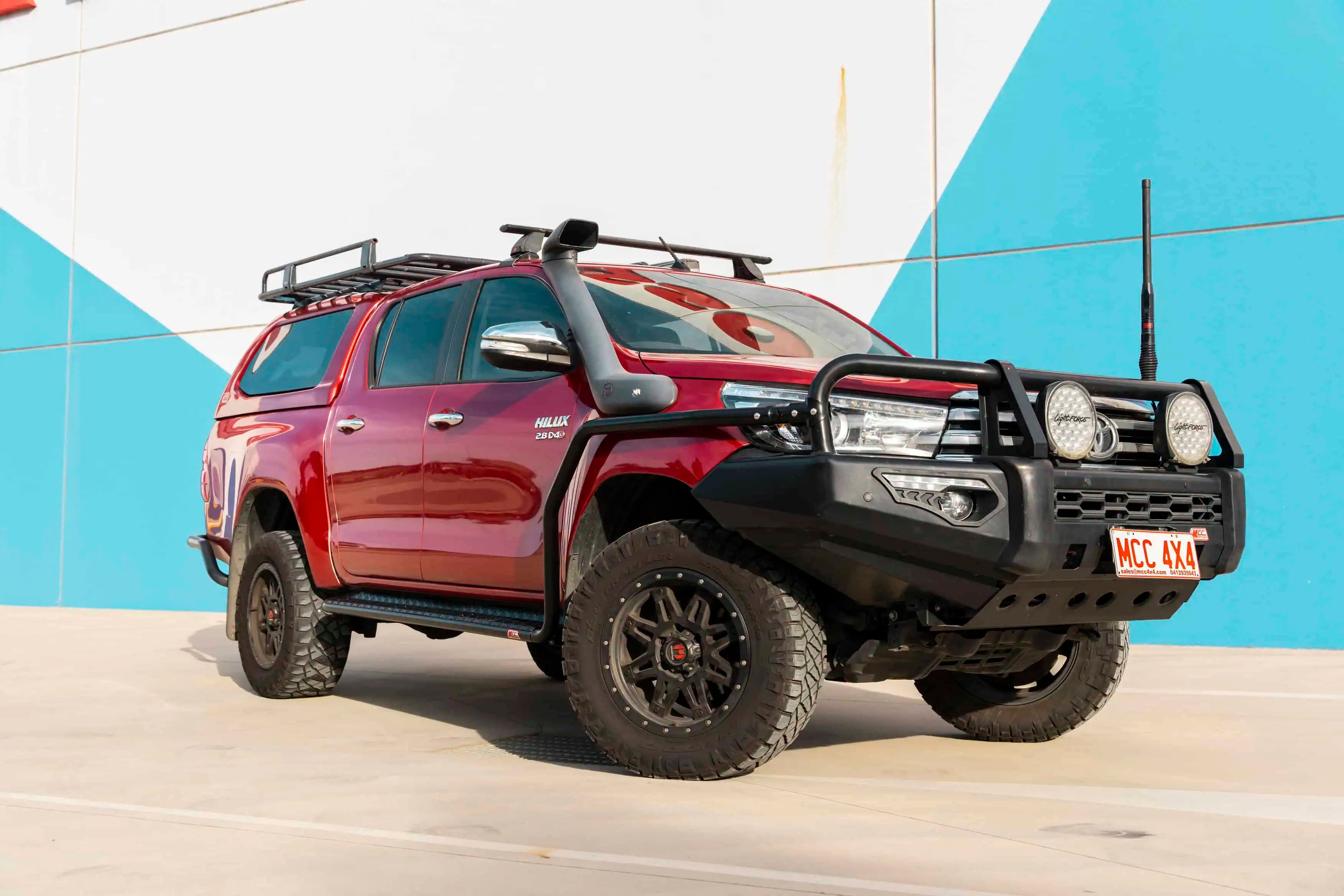 Hilux 2016-On 030-09BSBK All Black Side Step Package - SKU MCC-01017-309BSBK