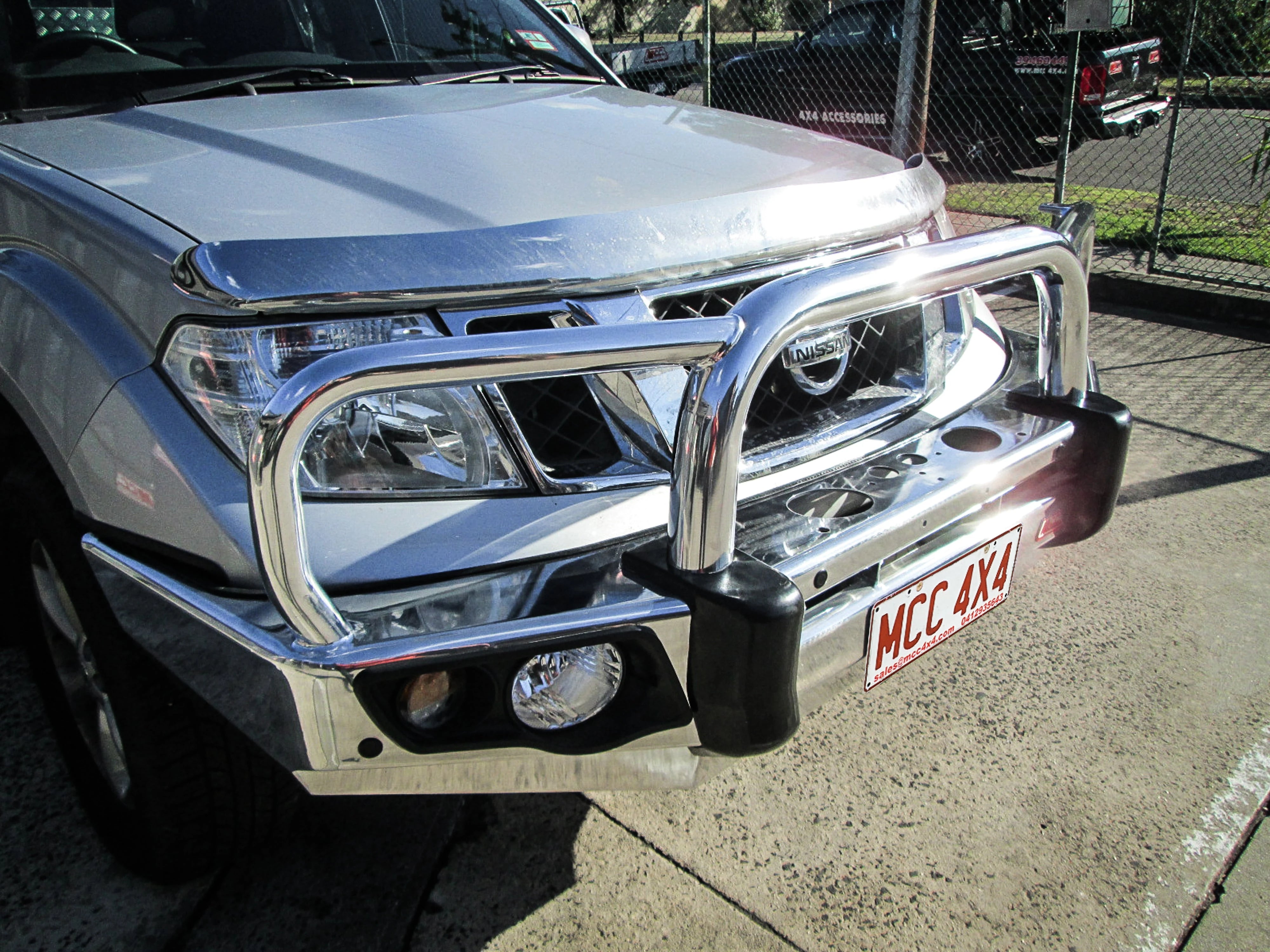 Navara D40 2005-2010 707-01A Alloy Falcon Bull Bar Triple Loops Package (No Foglight) - SKU MCC-03006-701AW