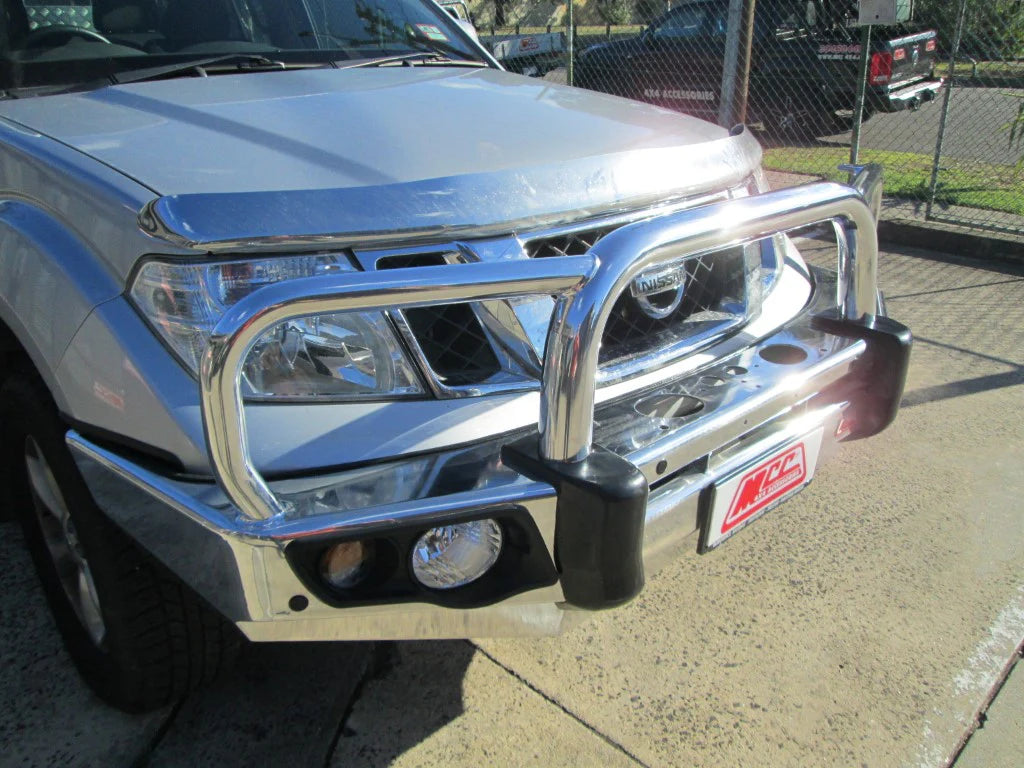 Navara D40 2011-2015 707-01A Alloy Falcon Bull Bar Triple Loops Package (LED Foglight) - SKU MCC-03007-701AWFOGUP