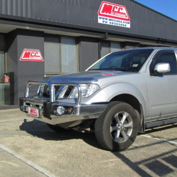 Navara D40 2011-2015 707-01A Alloy Falcon Bull Bar Triple Loops Package (LED Foglight) - SKU MCC-03007-701AWFOGUP