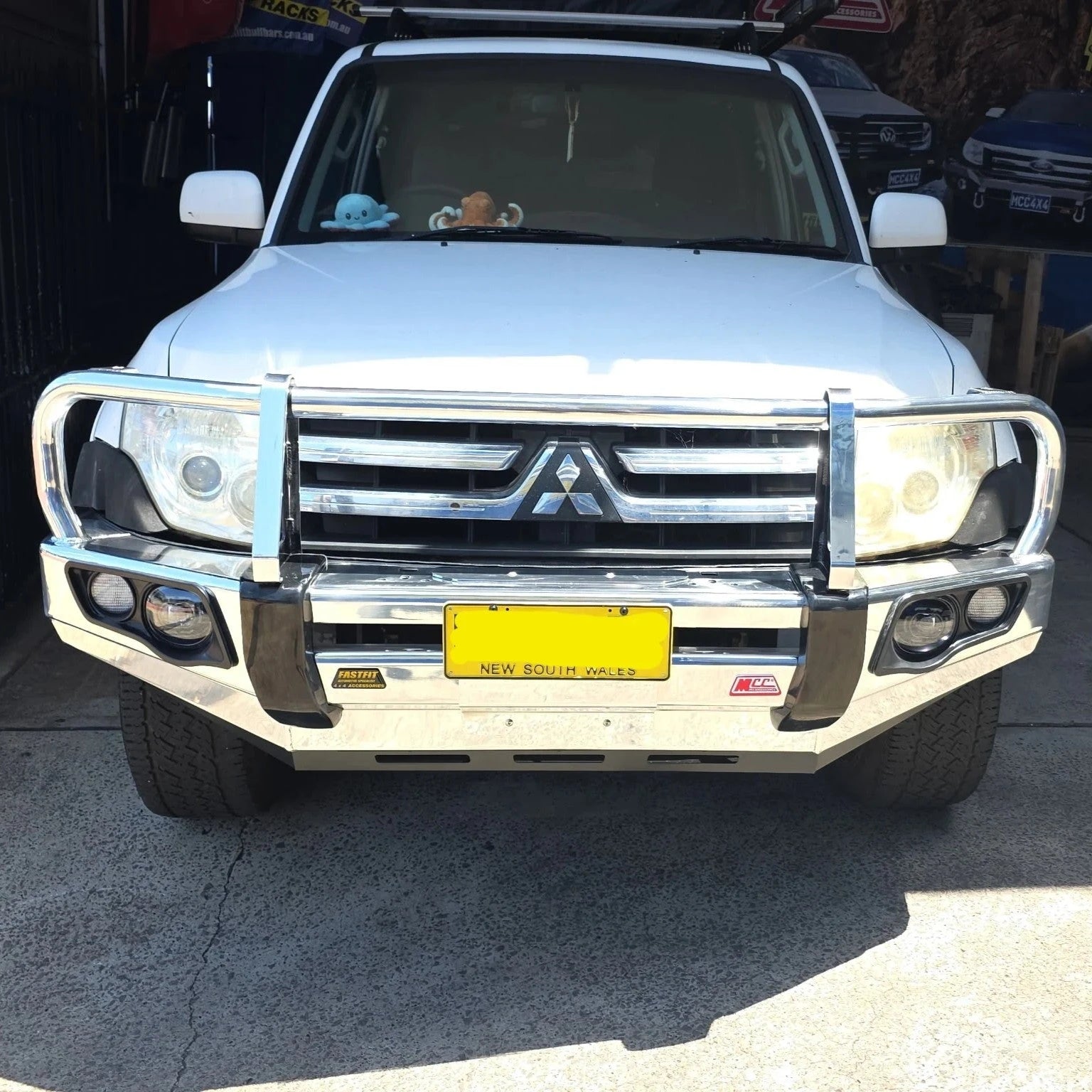 Pajero NS NX NT NW 2006-2021 707-02A Alloy Falcon Bull Bar A-Frame Package (LED Foglight) - SKU MCC-02004-702A