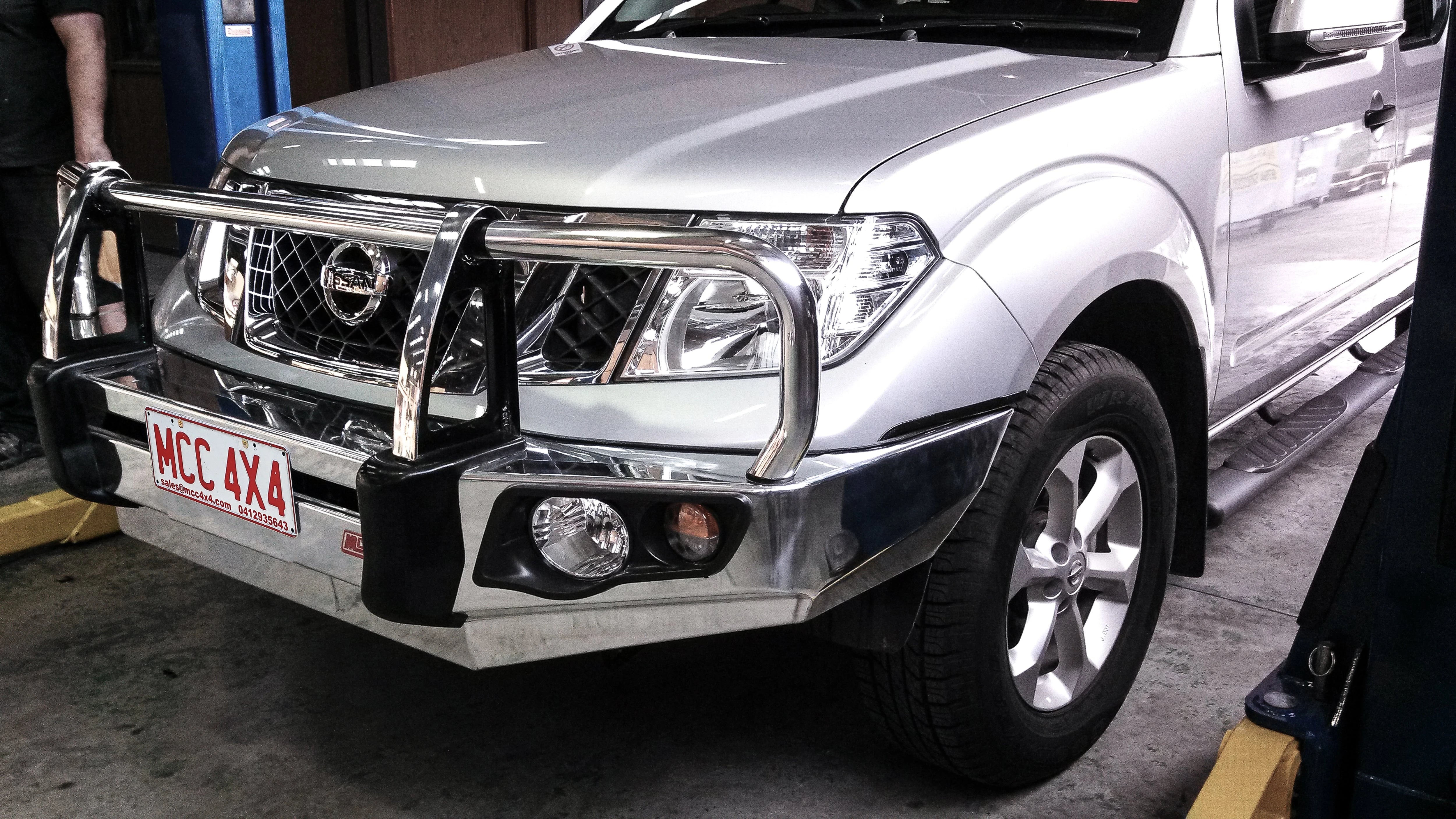 Navara D40 2011-2015 707-02A Alloy Falcon Bull Bar A-Frame Package (No Foglight) - SKU MCC-03007-702AW