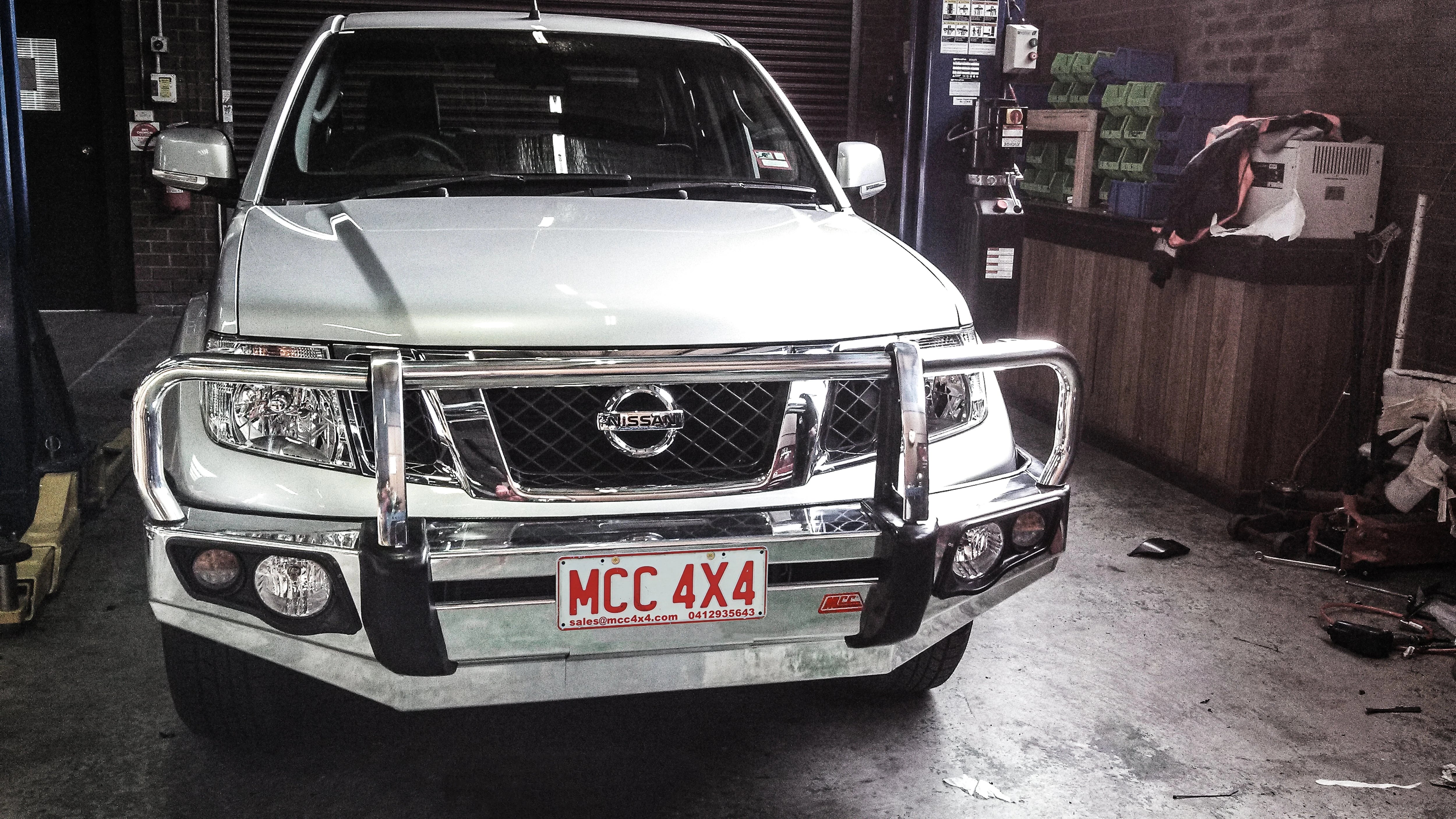 Navara D40 2011-2015 707-02A Alloy Falcon Bull Bar A-Frame Package (No Foglight) - SKU MCC-03007-702AW