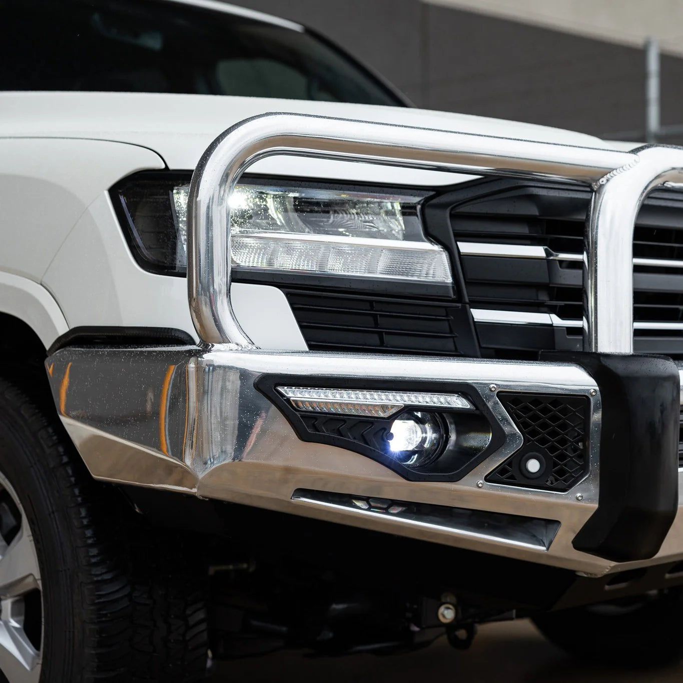 Land Cruiser 300 series 2022-On 808-01A Alloy Phoenix Bull Bar Triple Loops Package - SKU MCC-01023-801AWUP