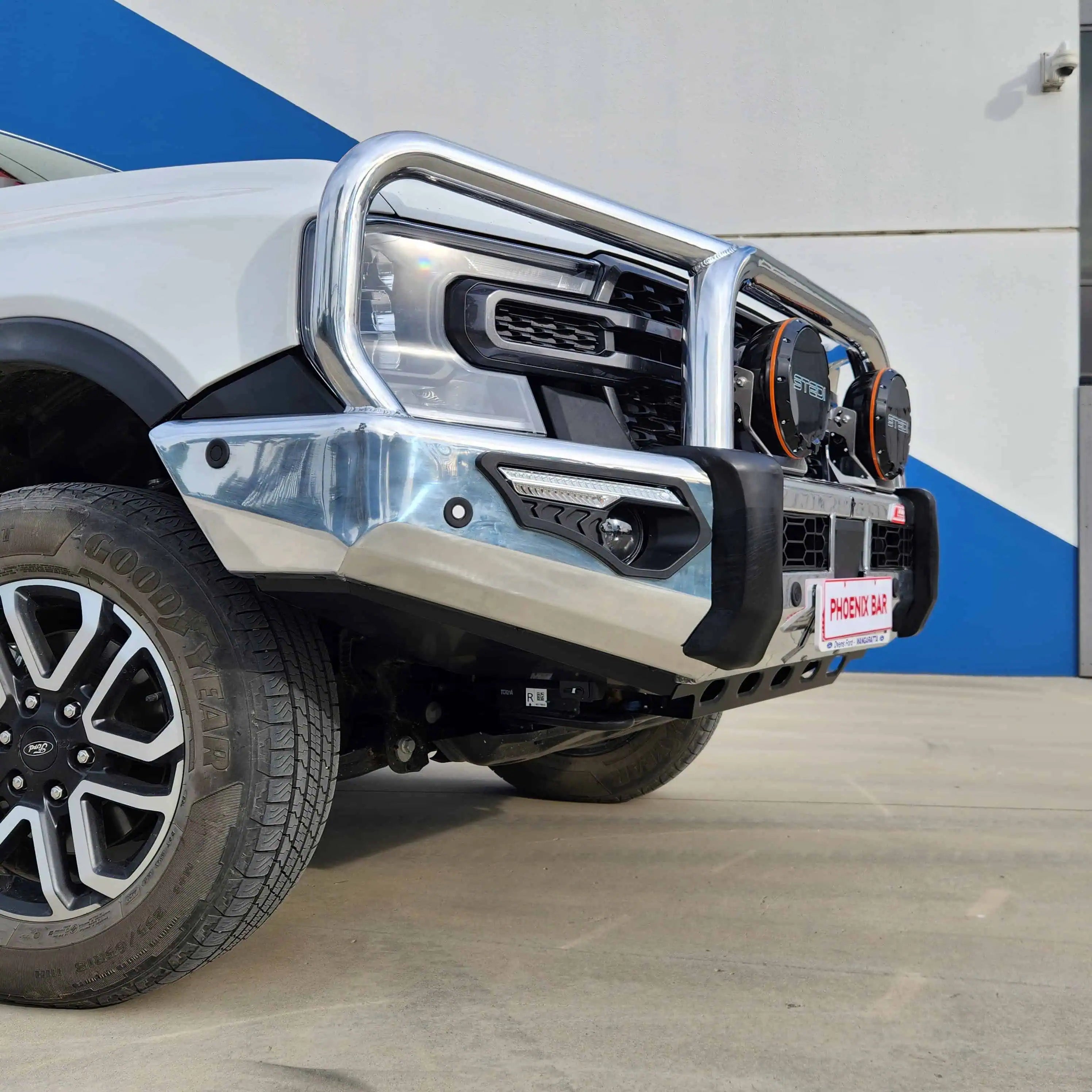 Next-Gen Ranger/Everest 2022-On 808-01A Alloy Phoenix Bull Bar Triple Loops Package - SKU MCC-05010-801AWUP