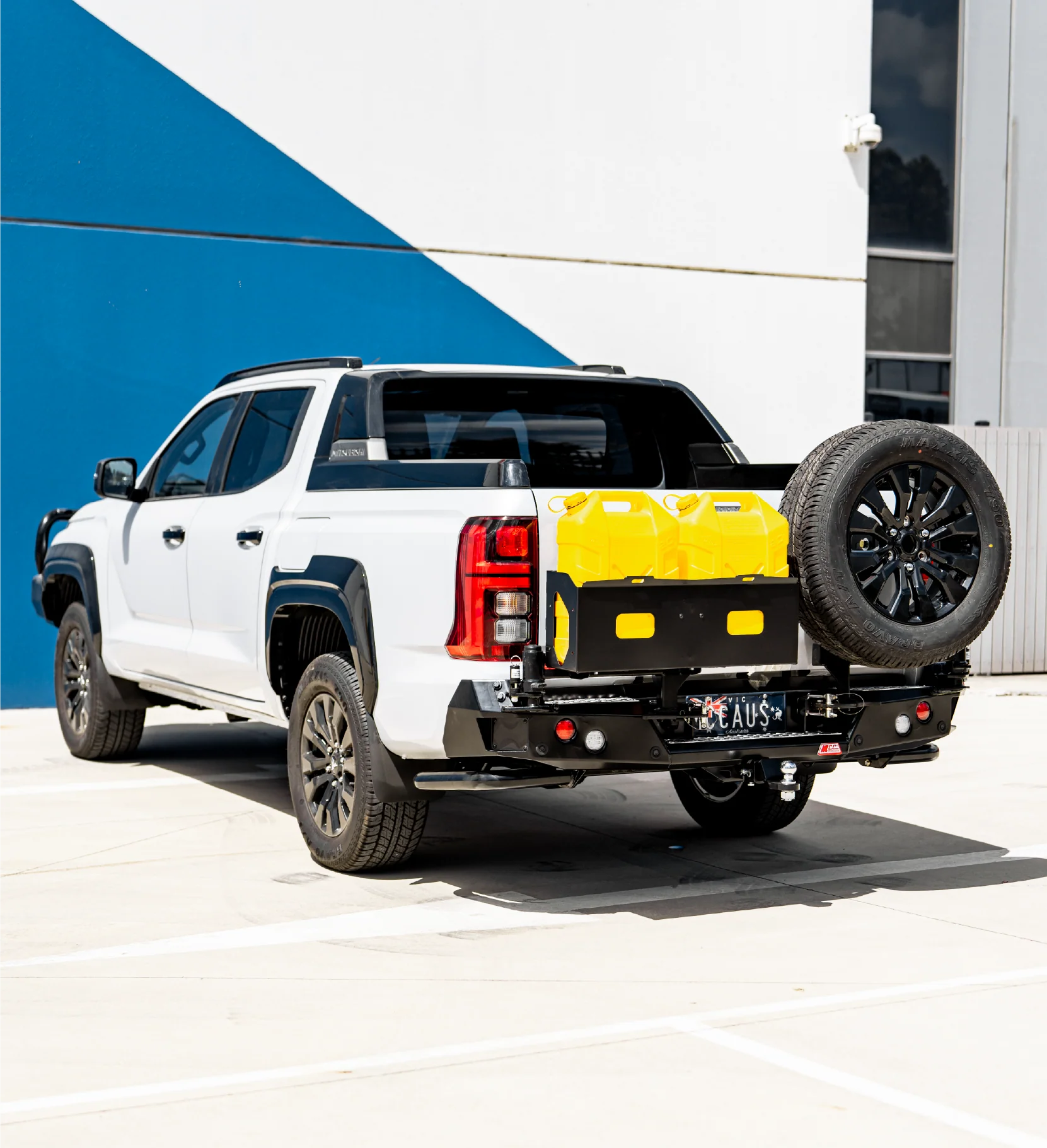 Triton MV 2024-On 022-02 Rear Wheel Carrier Double Jerry Can Holder Package - SKU MCC-02013-202PK3