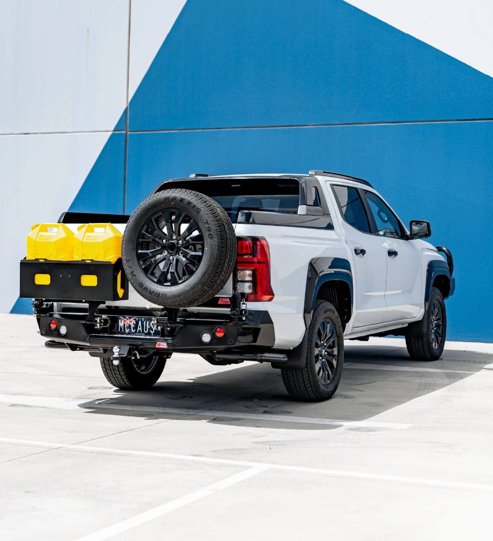 Triton MV 2024-On 022-02 Rear Wheel Carrier Double Jerry Can Holder Package - SKU MCC-02013-202PK3