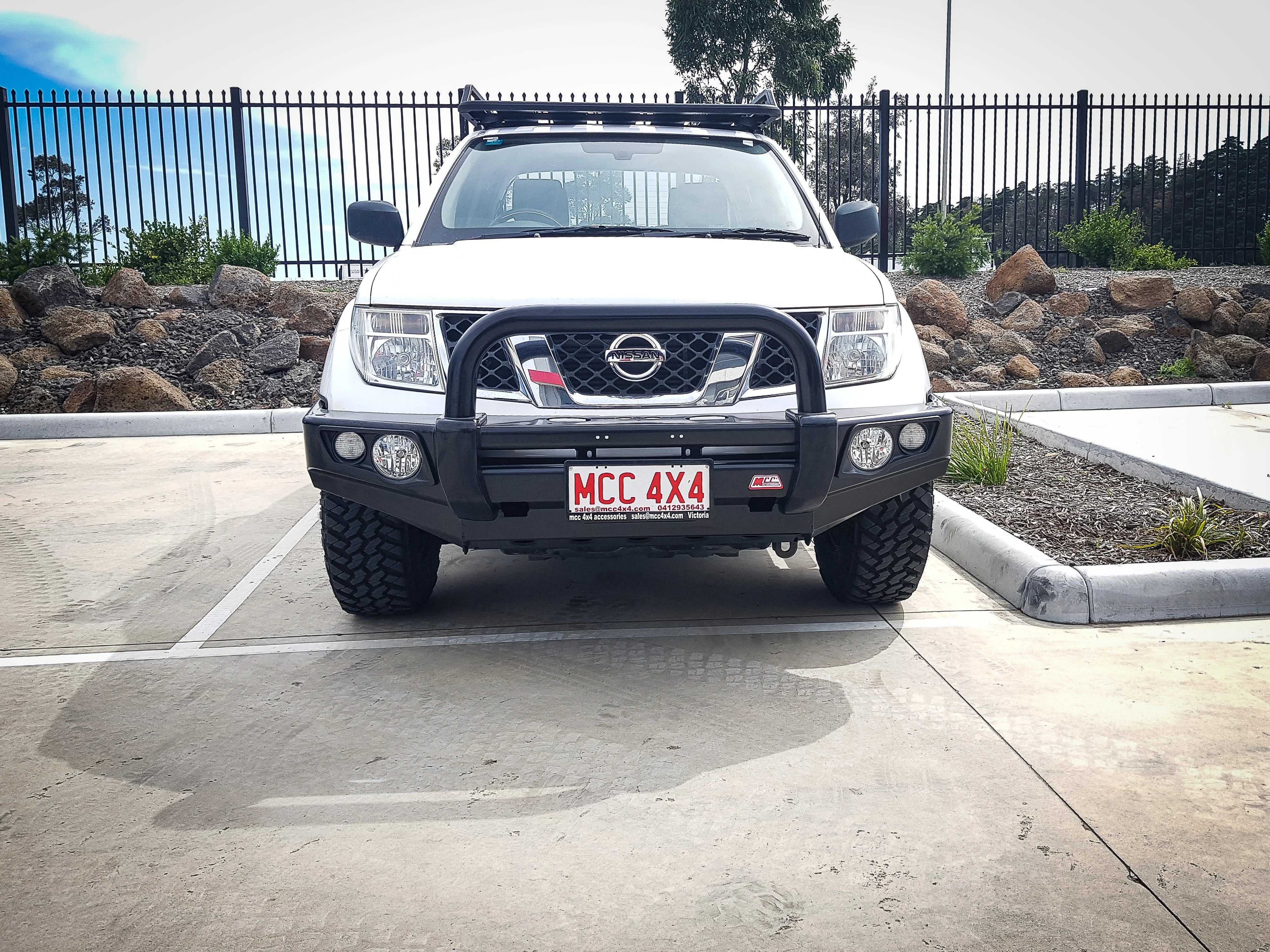 Navara D40 2005-2010 707-01 Falcon Bull Bar Single Black Loops Package (No Foglight) - SKU MCC-03006-701SBL