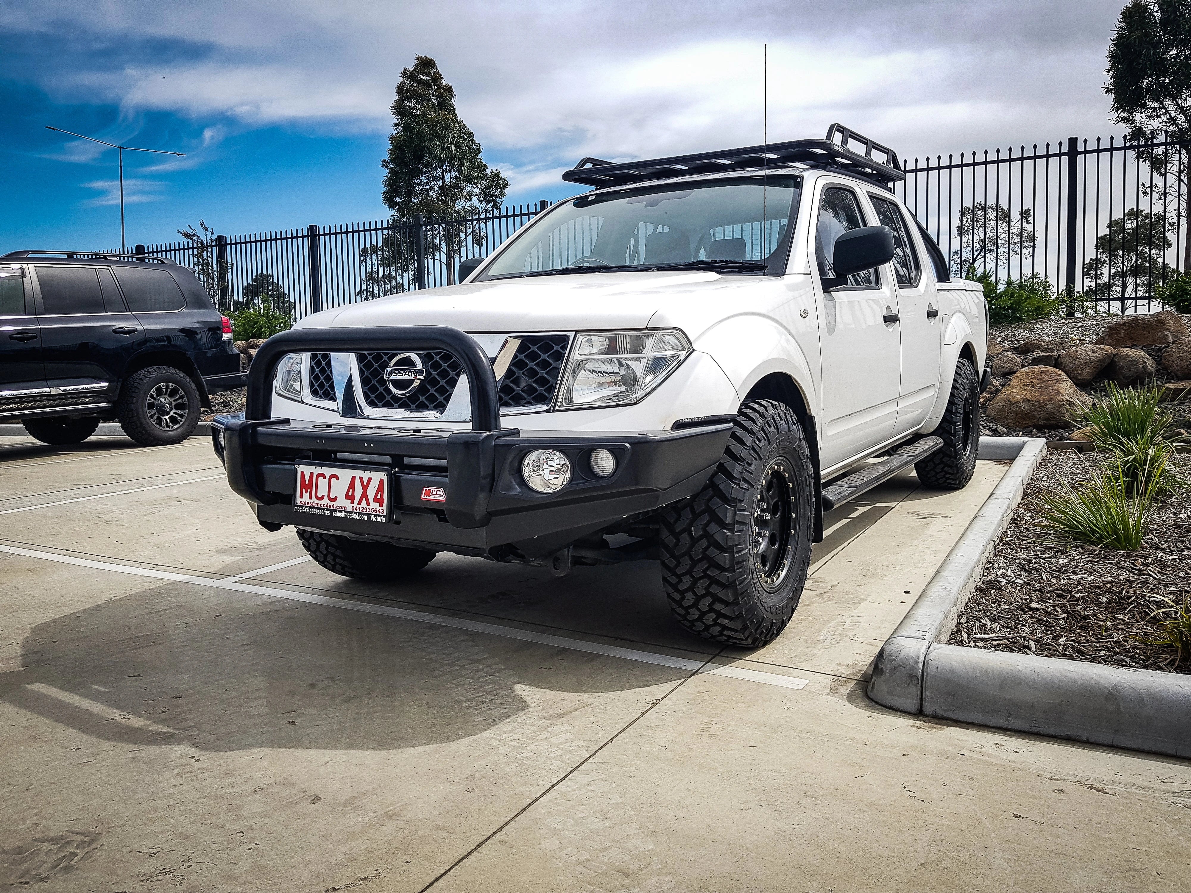 Navara D40 2011-2015 707-01 Falcon Bull Bar Single Black Loops Package (No Foglight) - SKU MCC-03007-701SBL