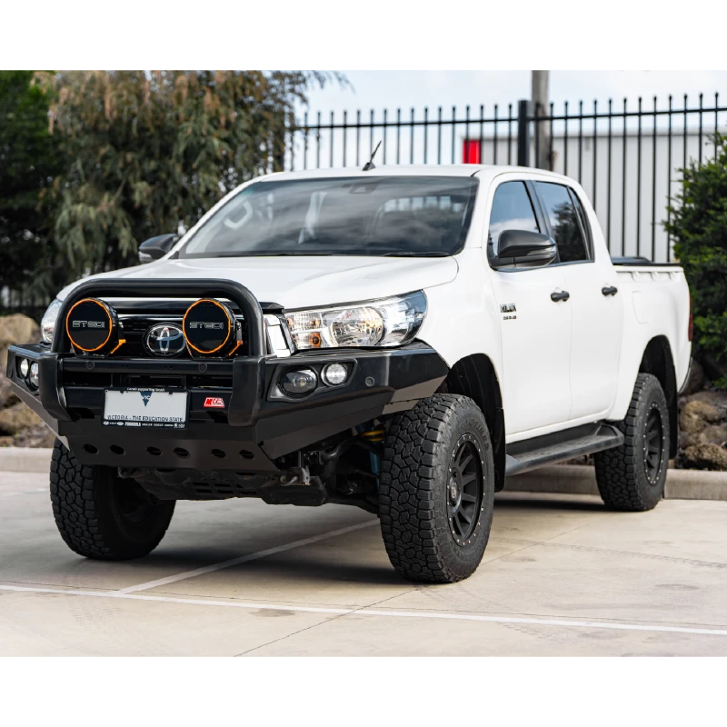 Hilux 2016-2020 707-01 Falcon Bull Bar Single Black Loops Package (No Foglight) - SKU MCC-01017-701SBL