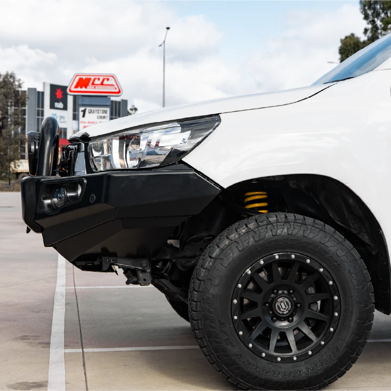 Hilux 2016-2020 707-01 Falcon Bull Bar Single Black Loops Package (No Foglight) - SKU MCC-01017-701SBL