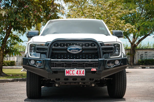 Next-Gen Ranger/Everest 2022-On 707-01 Flacon Bull Bar Single Black Loops Package (LED Foglight) - SKU MCC-05010-701SBLFOGUP