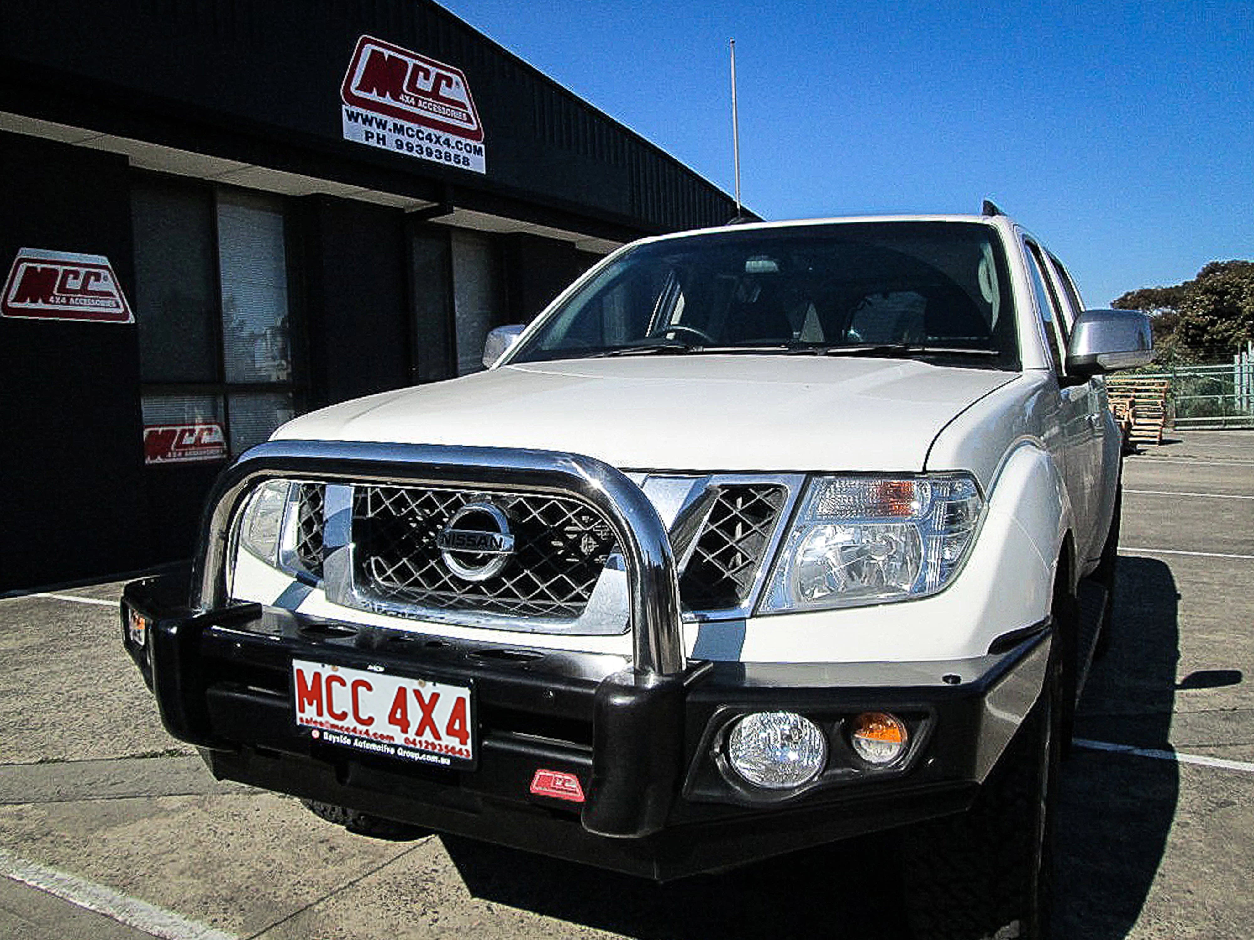 Navara D40 2011-2015 707-01 Falcon Bull Bar Single Stainless Loops Package (No Foglight) - SKU MCC-03007-701SSL