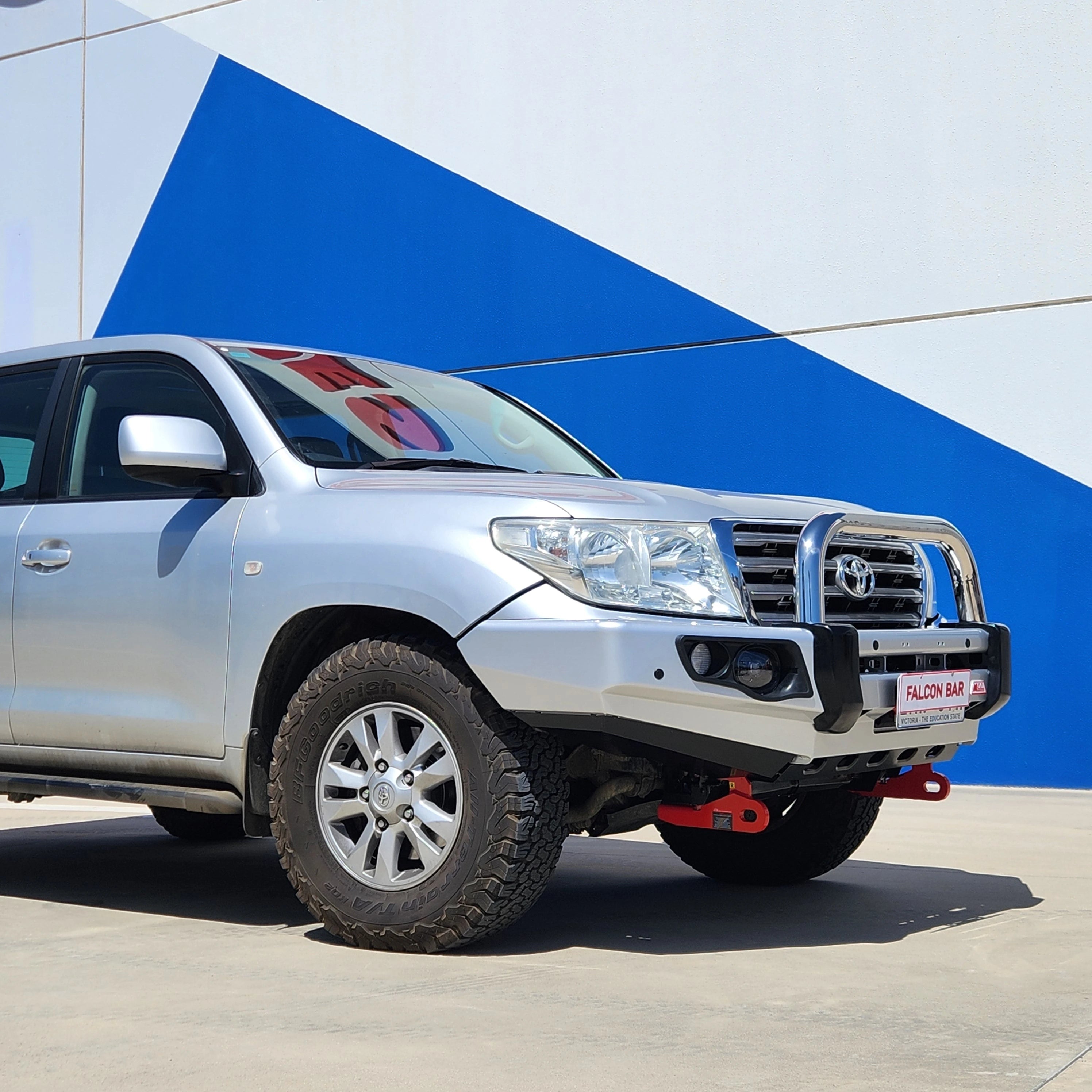 Land Cruiser 200 Series Prefacelift 707-01 Falcon Bull Bar Single Stainless Loops (No Foglight) - SKU MCC-01008-701SSL