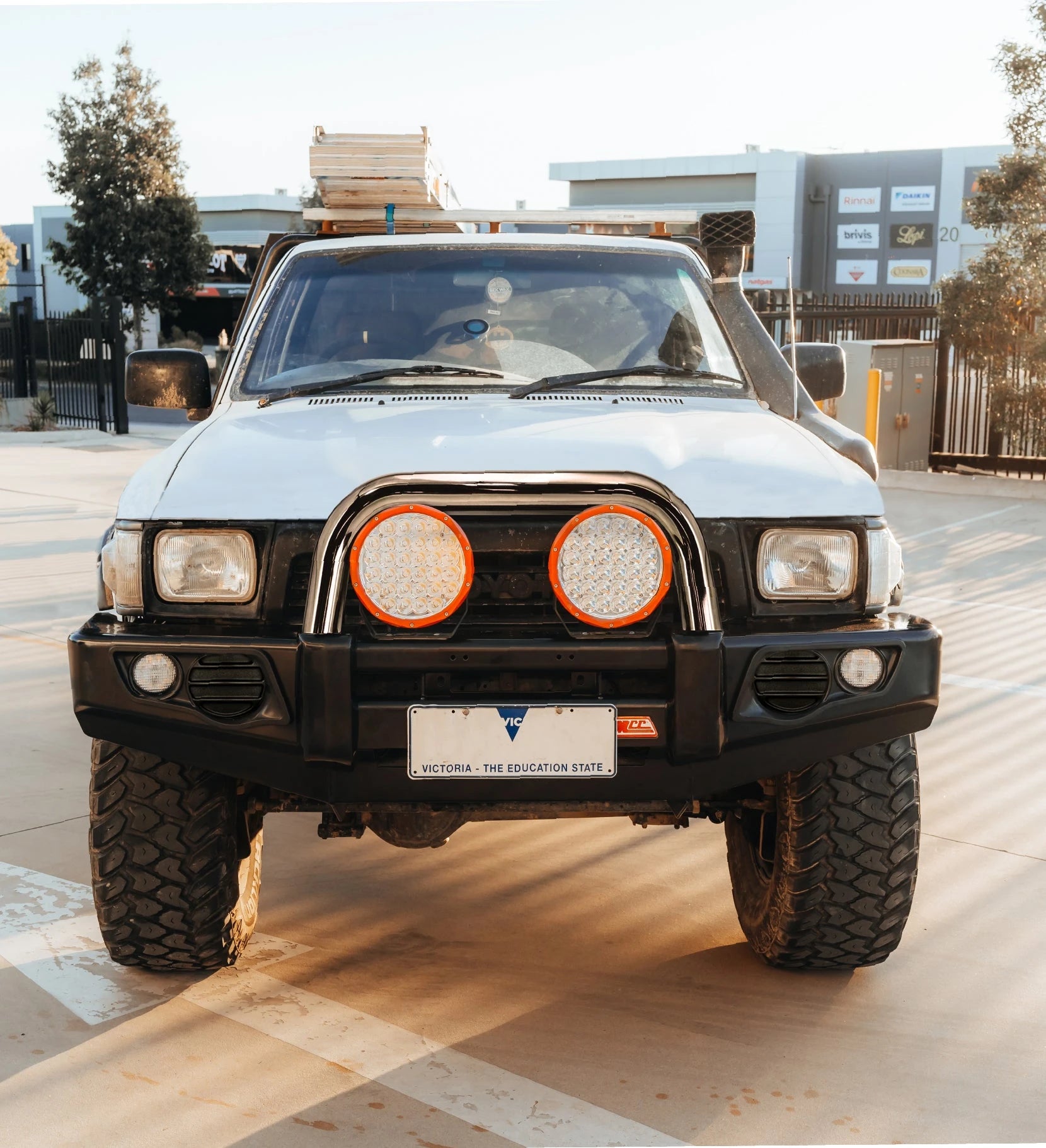 Hilux LN105/LN106 (Live) 1988-1997 707-01 Falcon Bull Bar Single Stainless Loops Package (No Foglight) - SKU MCC-01000-701SSL