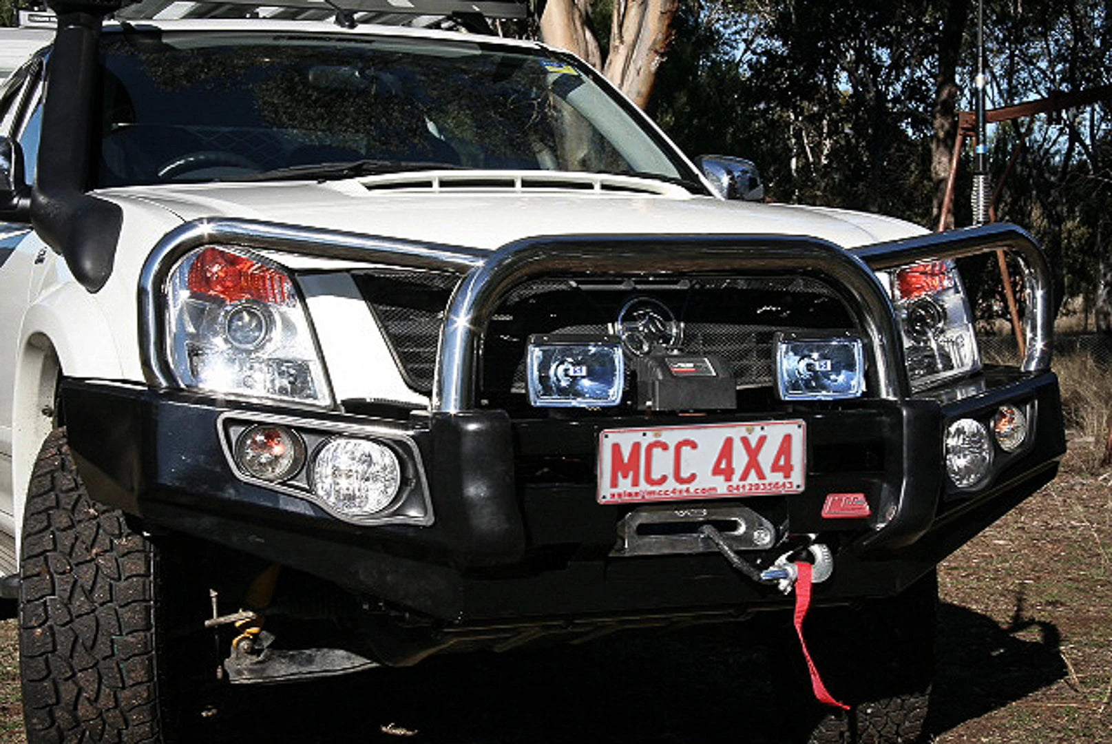 Dmax/Rodeo RA7 2007-2011 707-01 Falcon Bull Bar Triple Stainless Loops Package (No Foglight) - SKU MCC-07002-701UP