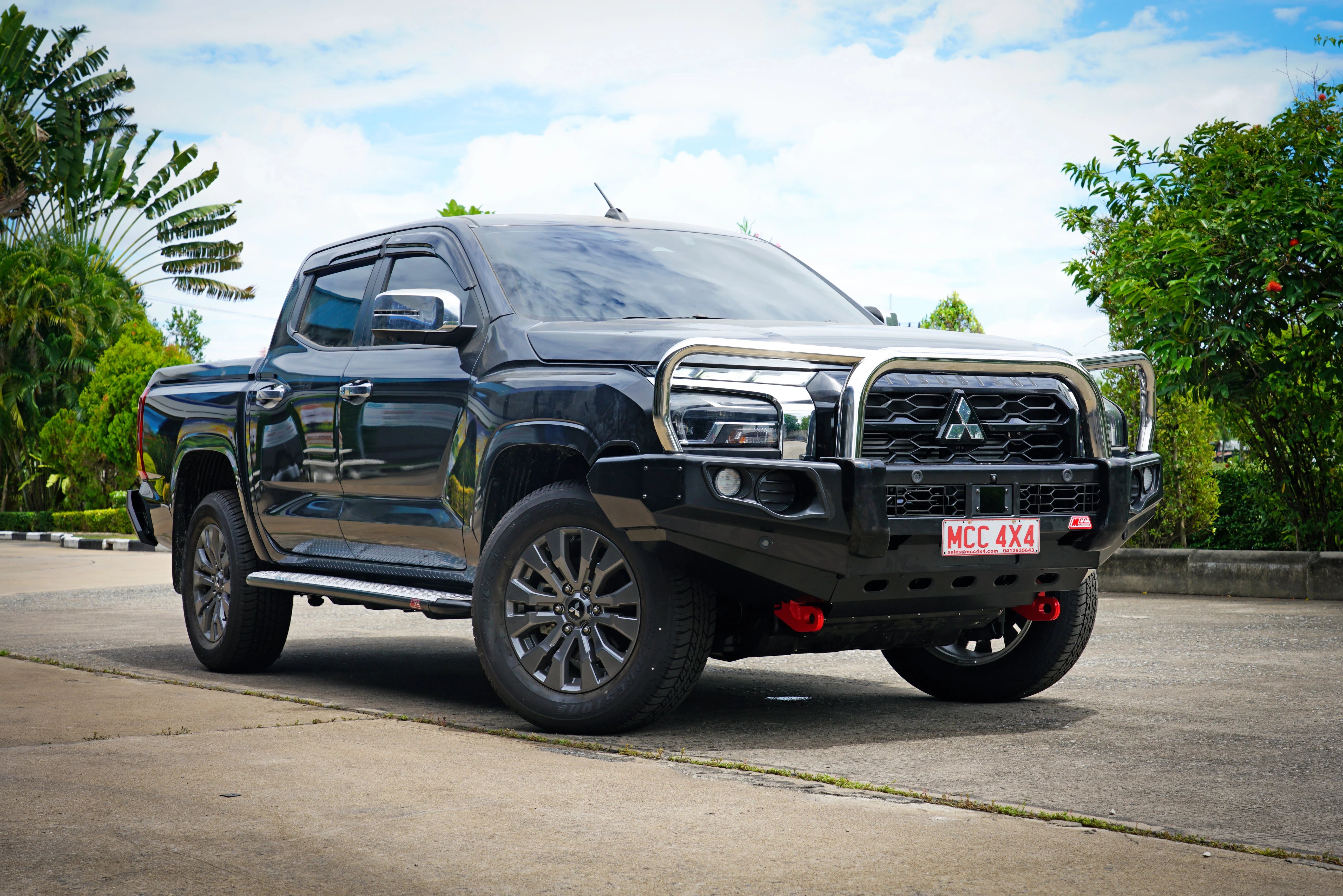 Triton MV 2024-On 707-01 Falcon Bull Bar Triple Stainless Loops Package (No Foglight) - SKU MCC-02013-701UP