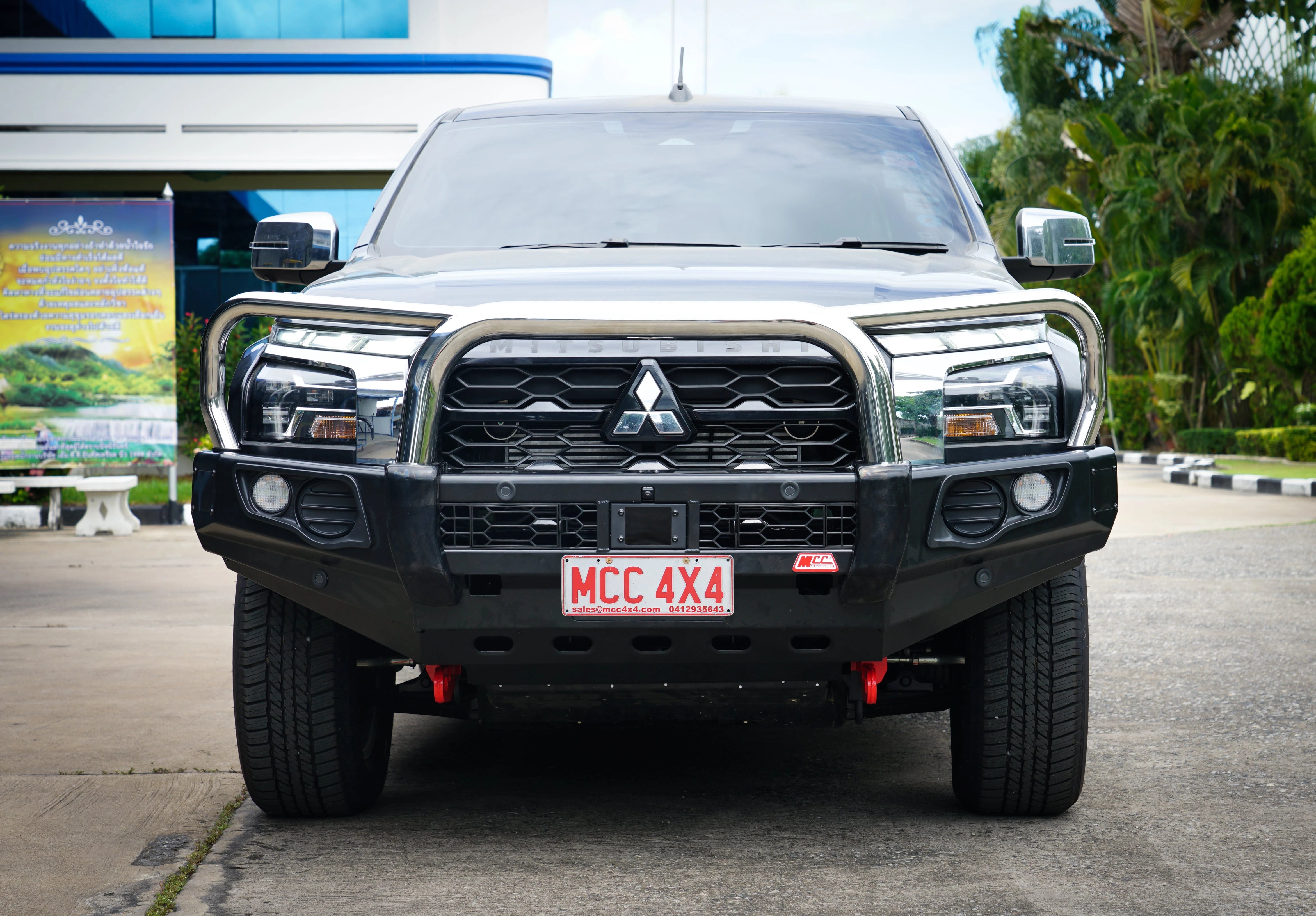 Triton MV 2024-On 707-01 Falcon Bull Bar Triple Stainless Loops Package (No Foglight) - SKU MCC-02013-701UP