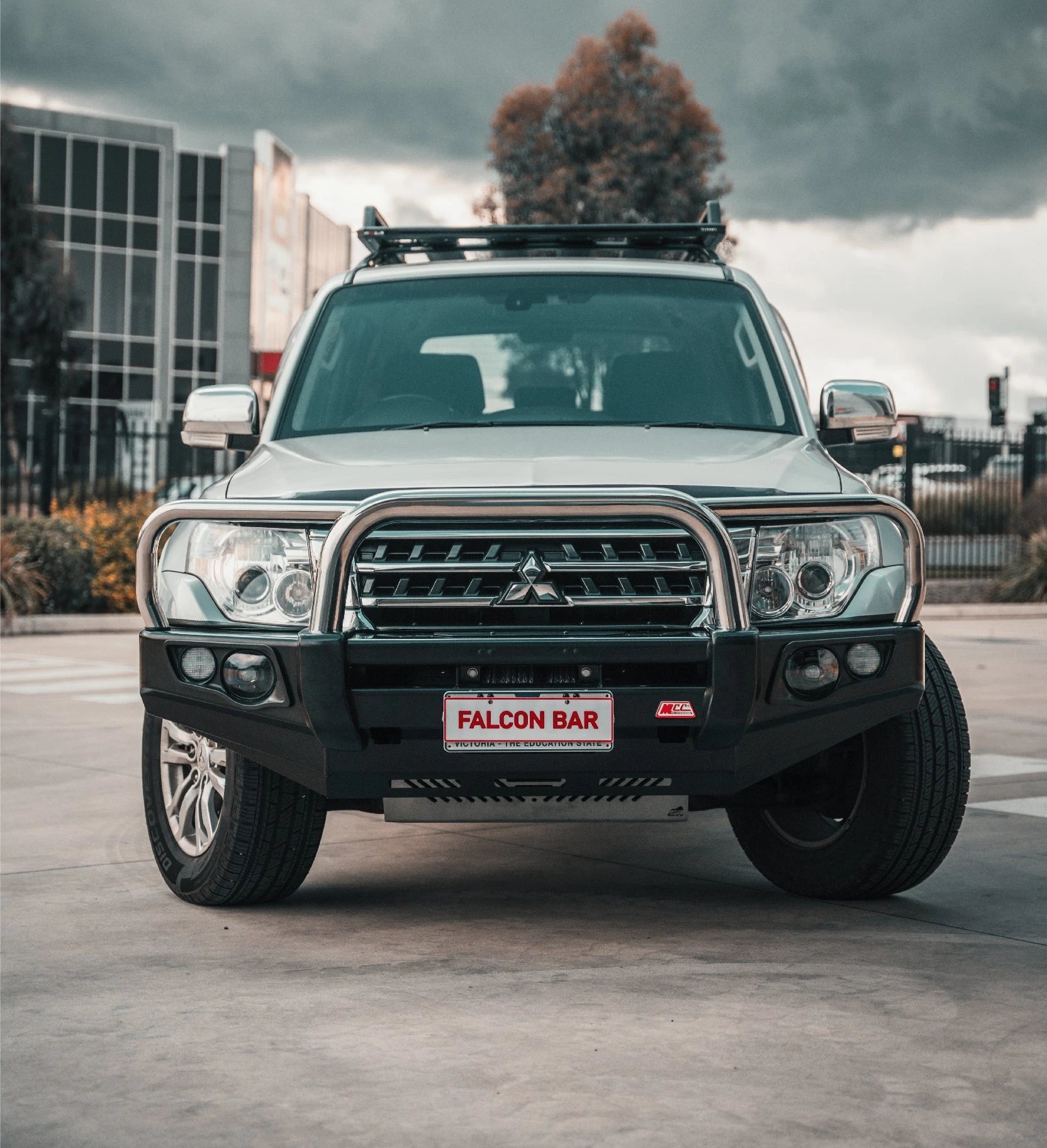 Pajero NS,NX,NT,NW 2006-2021 707-01 Falcon Bull Bar Triple Stainless Loops Package (No Foglight) - SKU MCC-02004-701UP