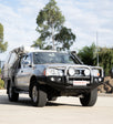 Navara D22 1997-2015 707-01 Falcon Bull Bar Triple Stainless Loops Package (LED Foglight) - SKU MCC-03008-701FOGUP