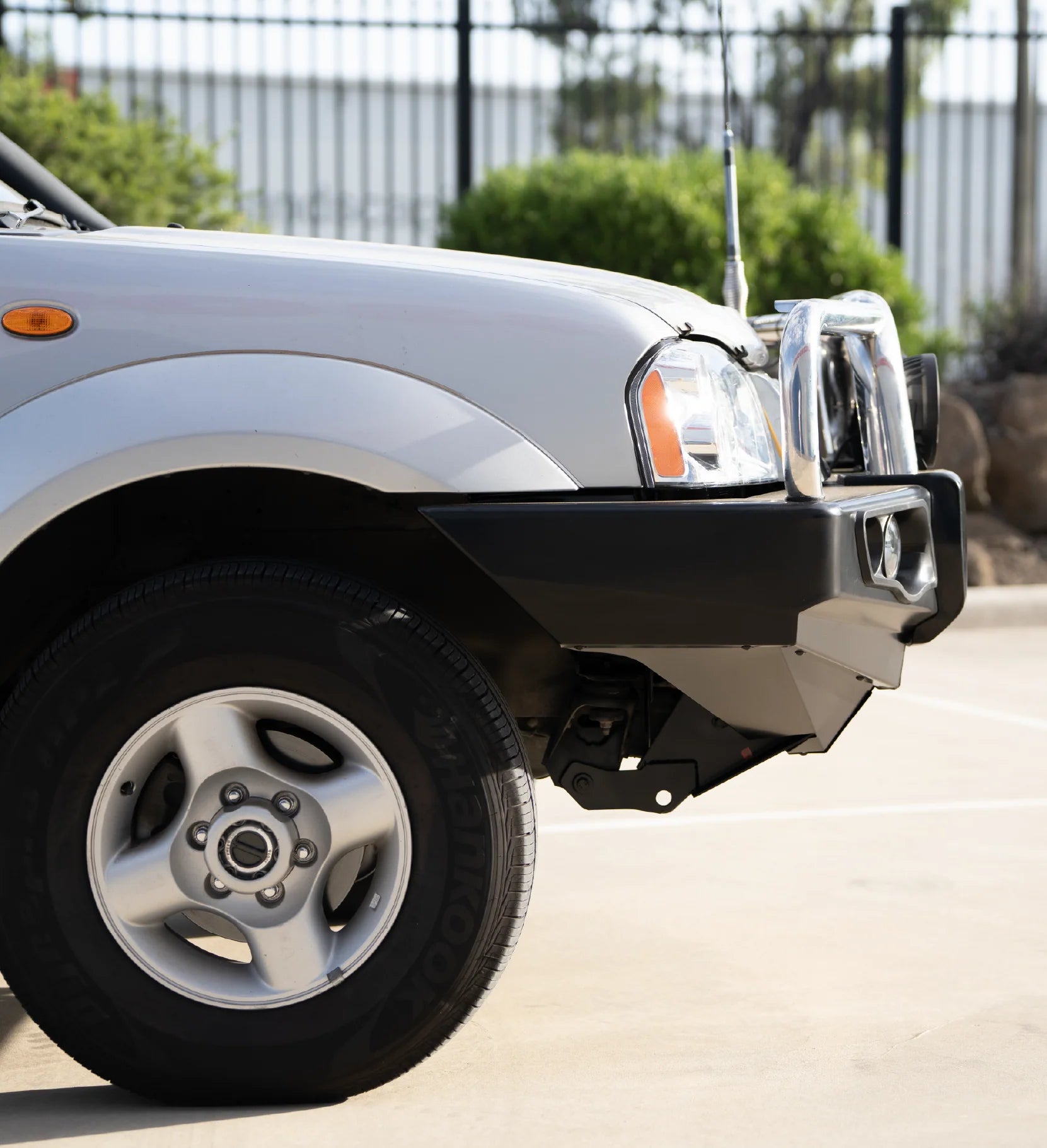 Navara D22 1997-2015 707-01 Falcon Bull Bar Triple Stainless Loops Package (LED Foglight) - SKU MCC-03008-701FOGUP