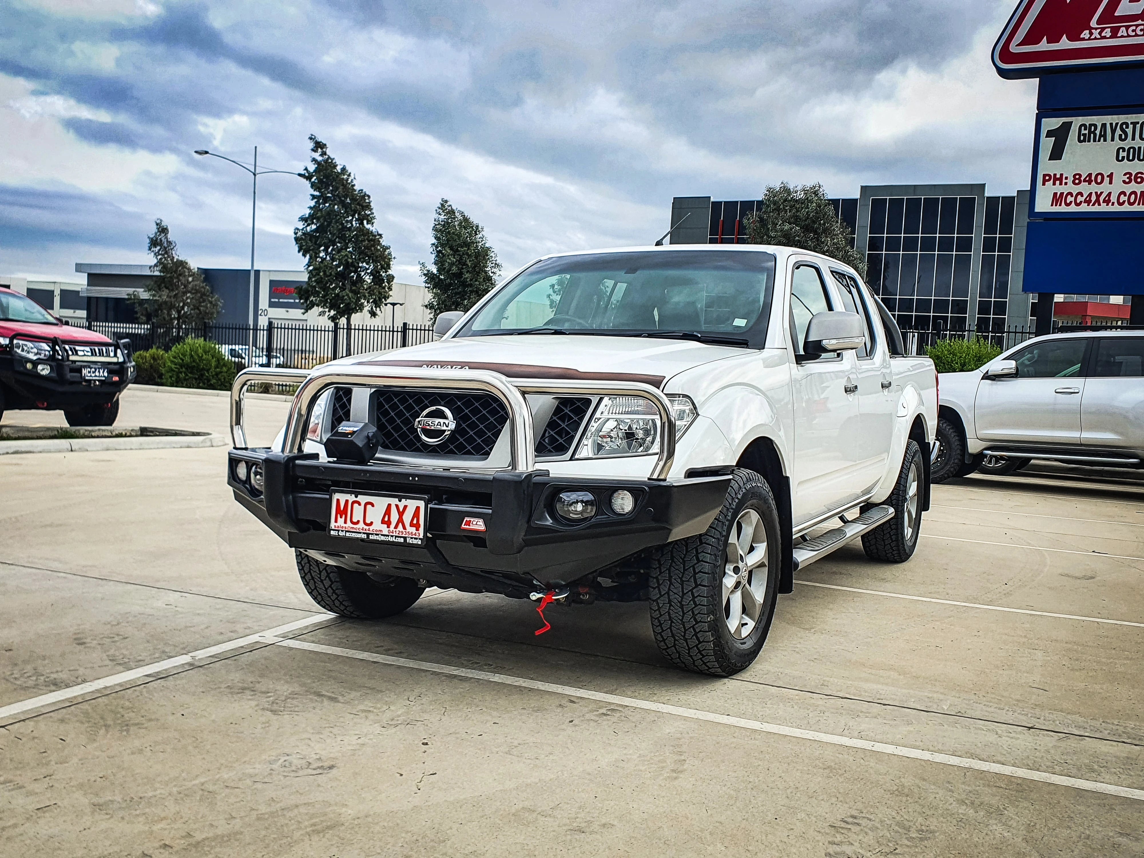 Navara D40 2011-2015 707-01 Falcon Bull Bar Triple Stainless Loops Package (No Foglight) - SKU MCC-03007-701UP