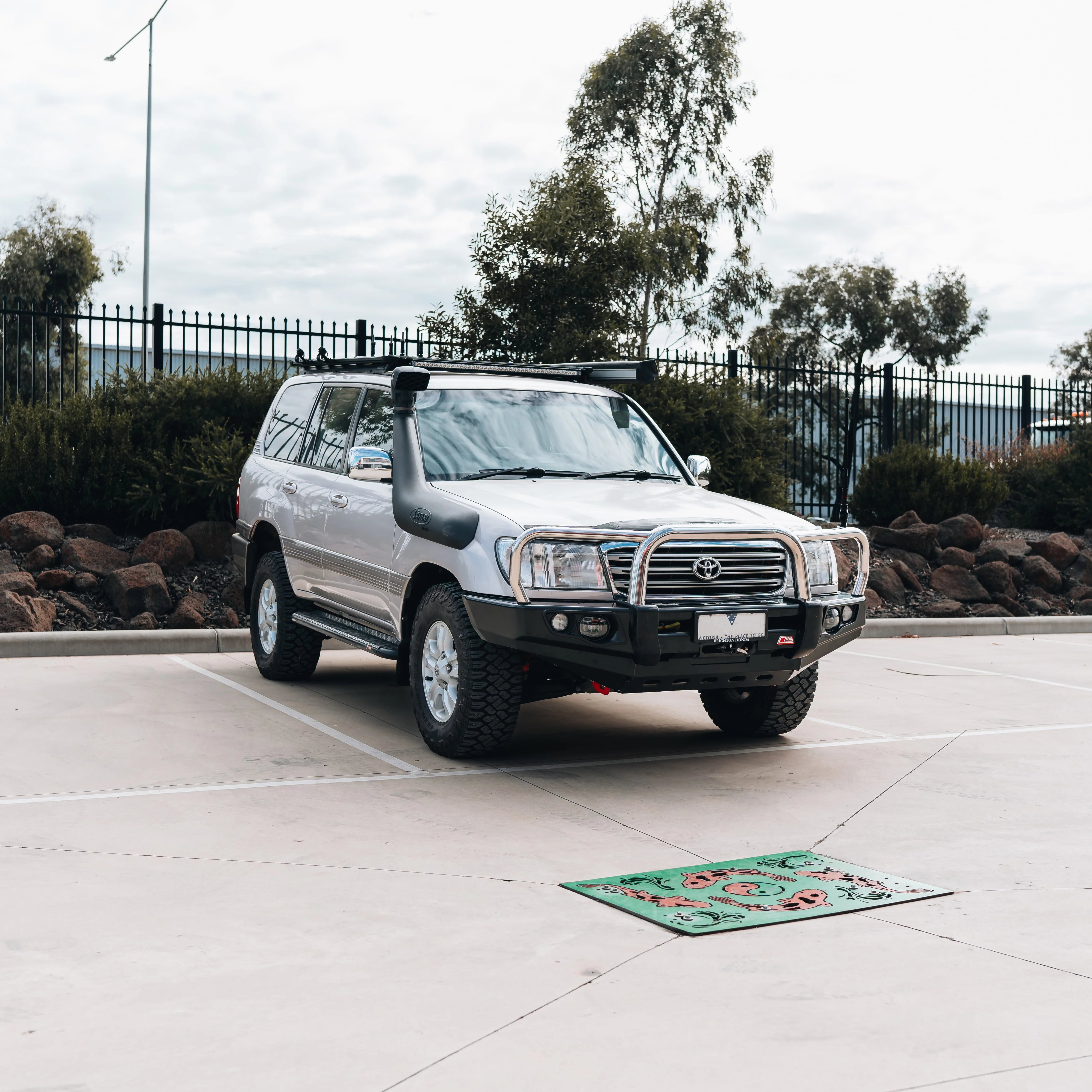 Land Cruiser 100/105 Series 1998-2007 707-01 Falcon Bull Bar Triple Stainless Loops Package (LED Foglight) - SKU MCC-01007-701FOGUP