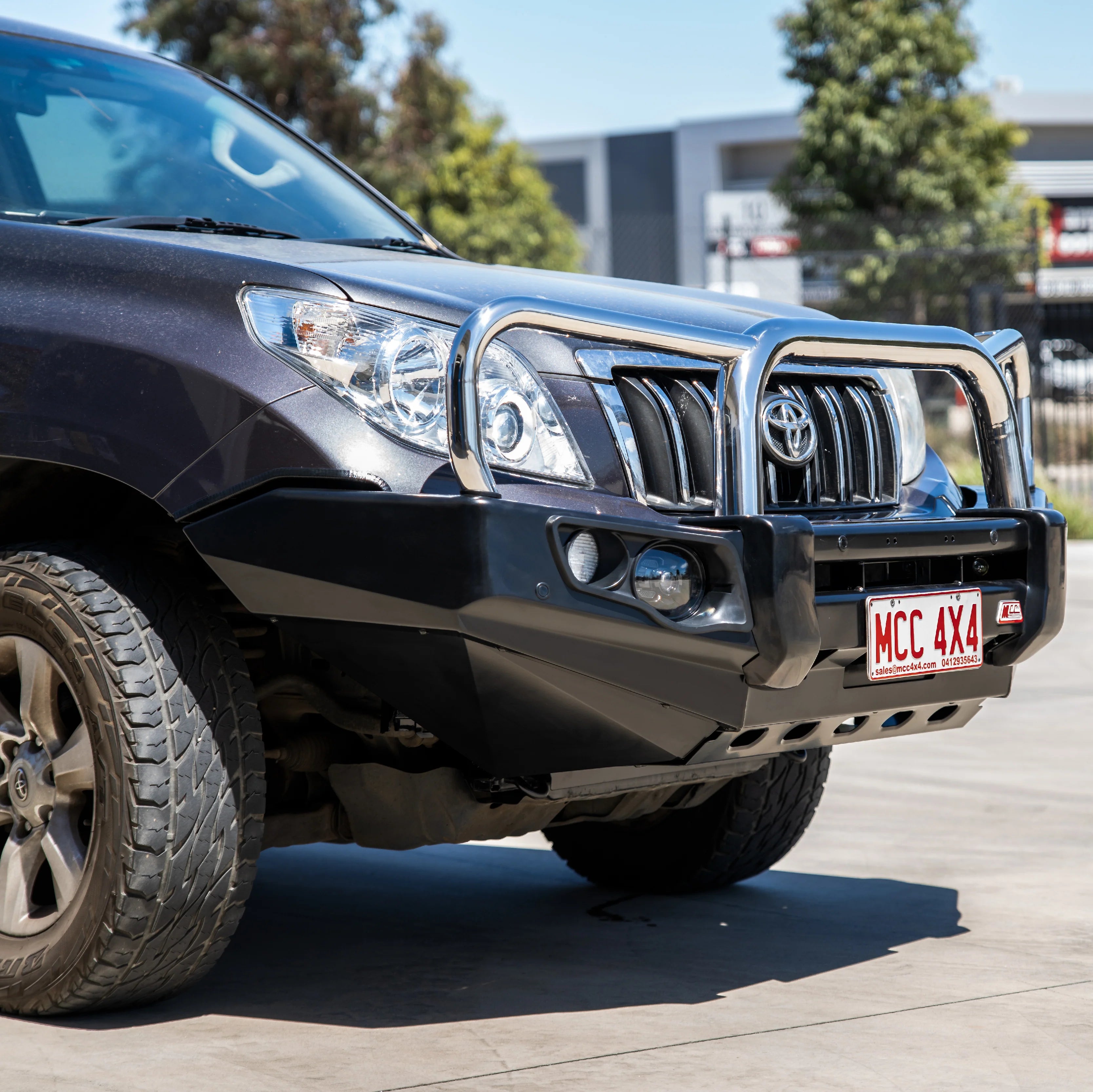 Prado 150 Prefacelift 2009-2017 707-01 Falcon Bull Bar Triple Stainless Loops Package (LED Foglight) - SKU MCC-01011-701FOGUP