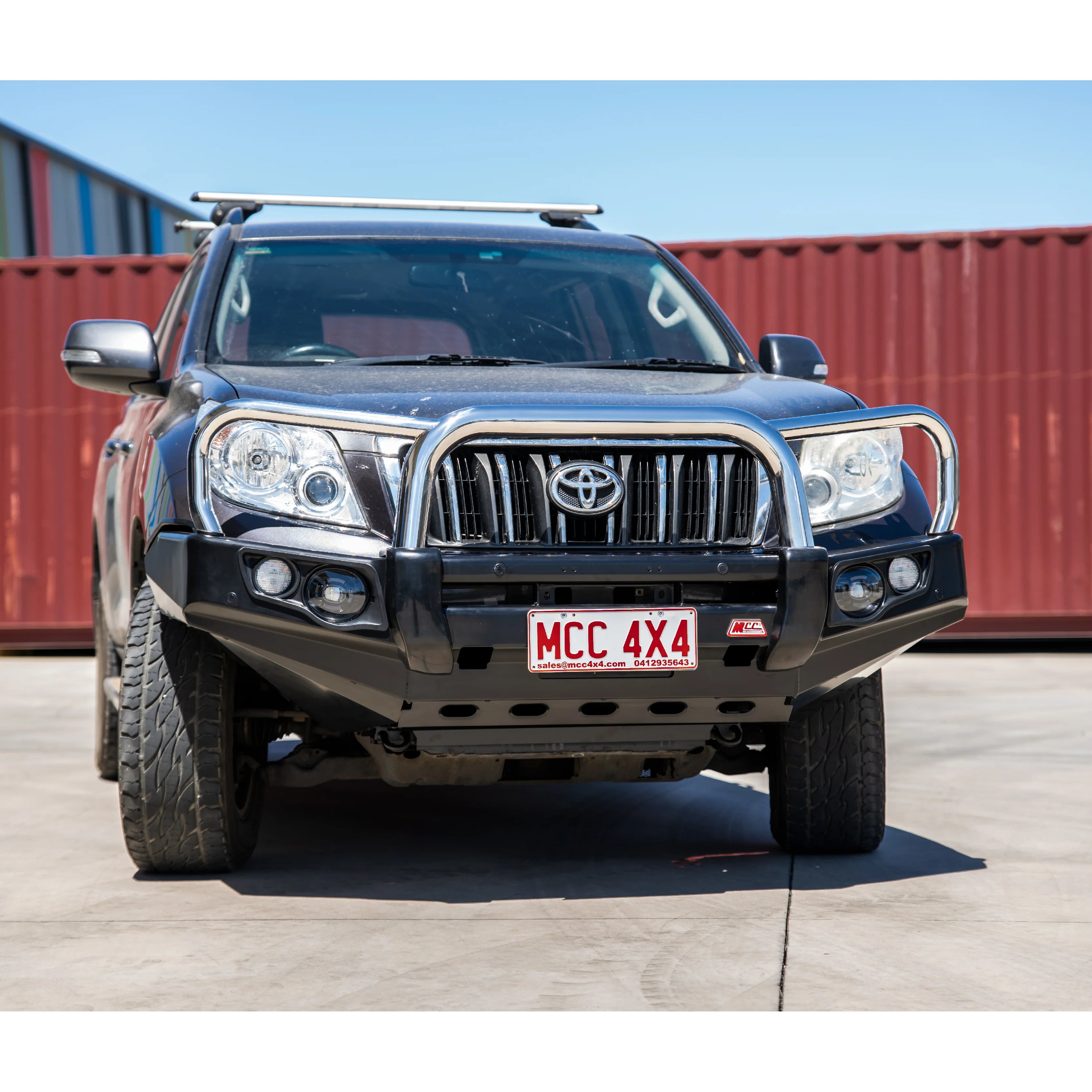 Prado 150 Prefacelift 2009-2017 707-01 Falcon Bull Bar Triple Stainless Loops Package (LED Foglight) - SKU MCC-01011-701FOGUP