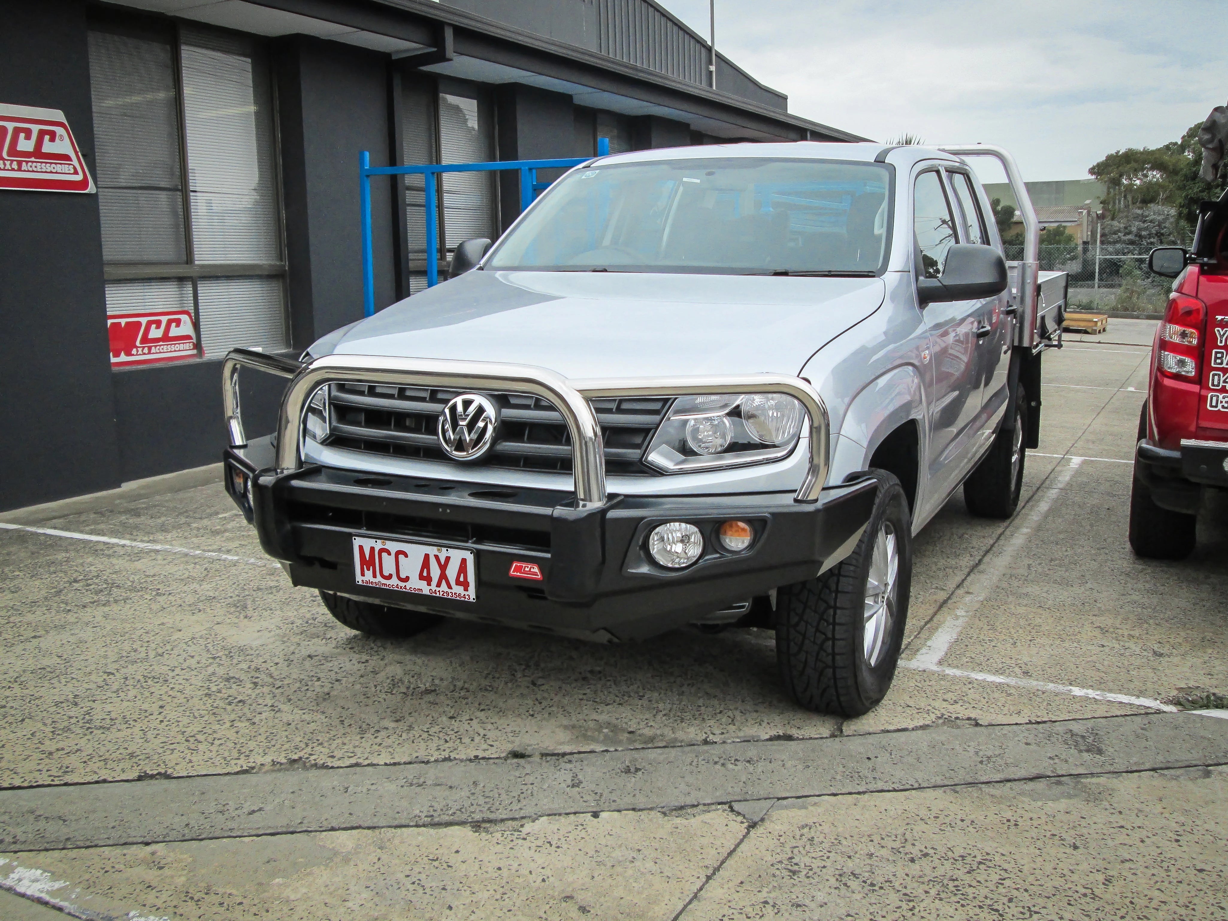 Amarok 2011-2022 707-01 Falcon Bull Bar Triple Stainless Loops Package (No Foglight) - SKU MCC-04001-701UP