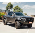 Navara NP300 2021-Present 707-02 Falcon Bull Bar Black A-Frame Package (LED Foglight) - SKU MCC-03014-P702FOGUP