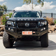 Navara NP300 2021-Present 707-02 Falcon Bull Bar Black A-Frame Package (LED Foglight) - SKU MCC-03014-P702FOGUP