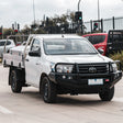 Hilux 2016-2020 Narrow 707-02 Falcon Bull Bar Black A-Frame Package (LED Foglight) - SKU  MCC-01017-702NFOGUP