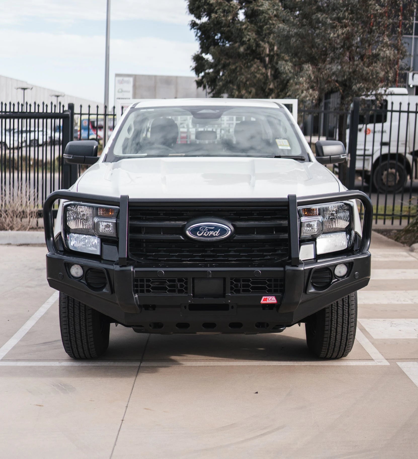 Next-Gen Ranger/Everest 2022-On 707-02 Falcon Bull Bar Black A-Frame Package (No Foglight) - SKU MCC-05010-702UP