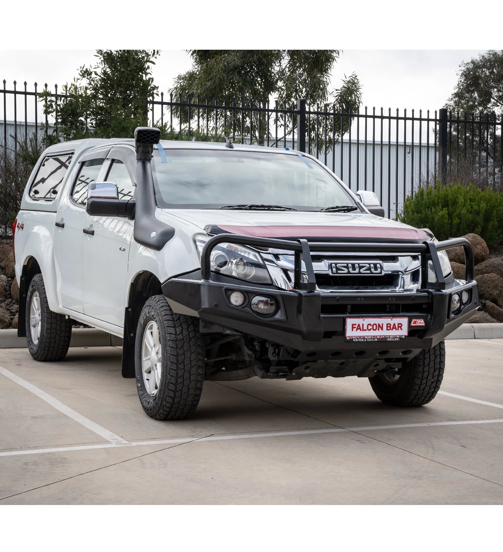 Dmax RT 2012-2016 2wd 707-02 Narrow Falcon Bull Bar A-Frame Package (No Foglight) - SKU MCC-08004-702NUP