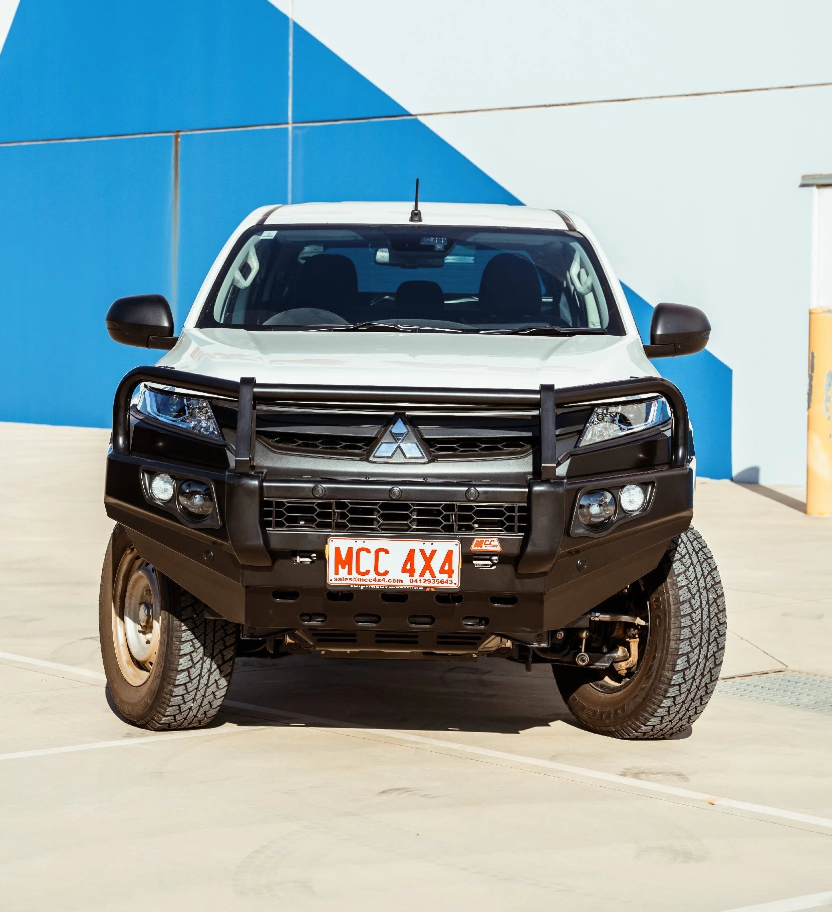 Triton MR 2019-On 707-02 Falcon Bull Bar Black A-Frame Package (No Foglight) - SKU MCC-02011-702UP