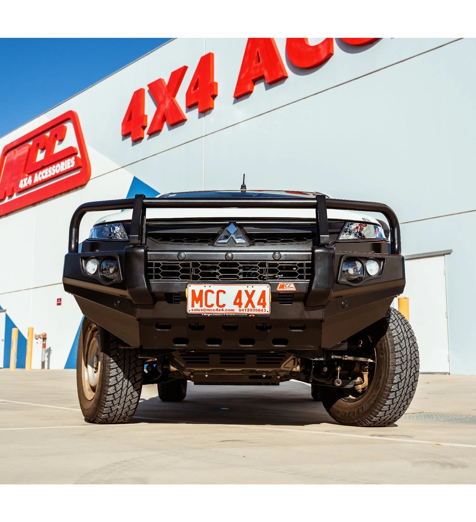 Triton MR 2019-On 707-02 Falcon Bull Bar Black A-Frame Package (No Foglight) - SKU MCC-02011-702UP