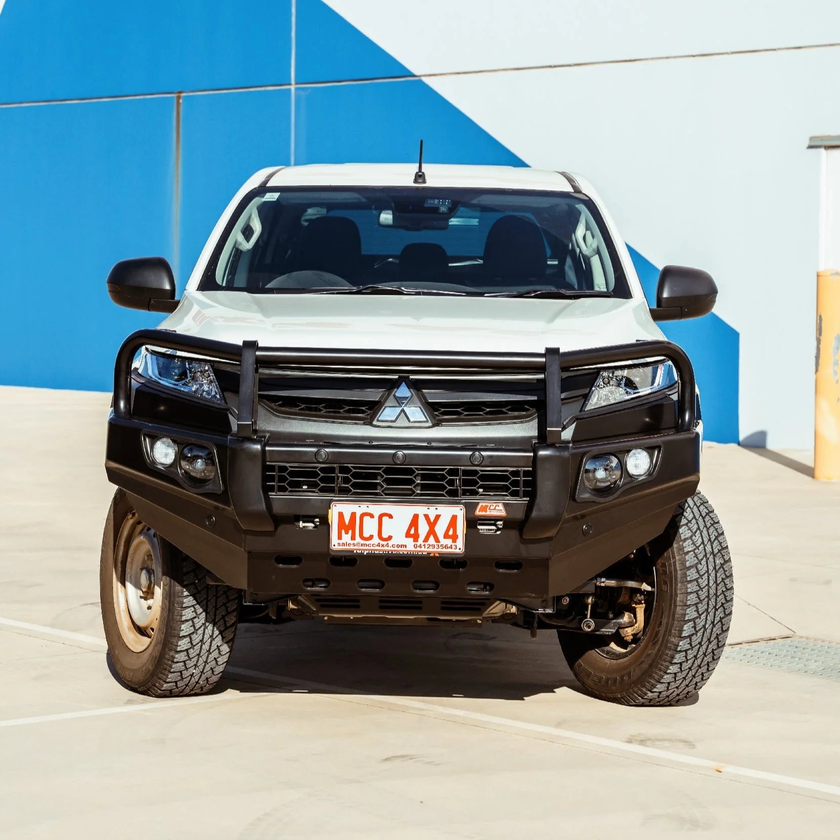 Triton MR 2019-On 707-02 Falcon Bull Bar A-Frame Package (LED Foglight) - SKU MCC-02011-702FOGUP