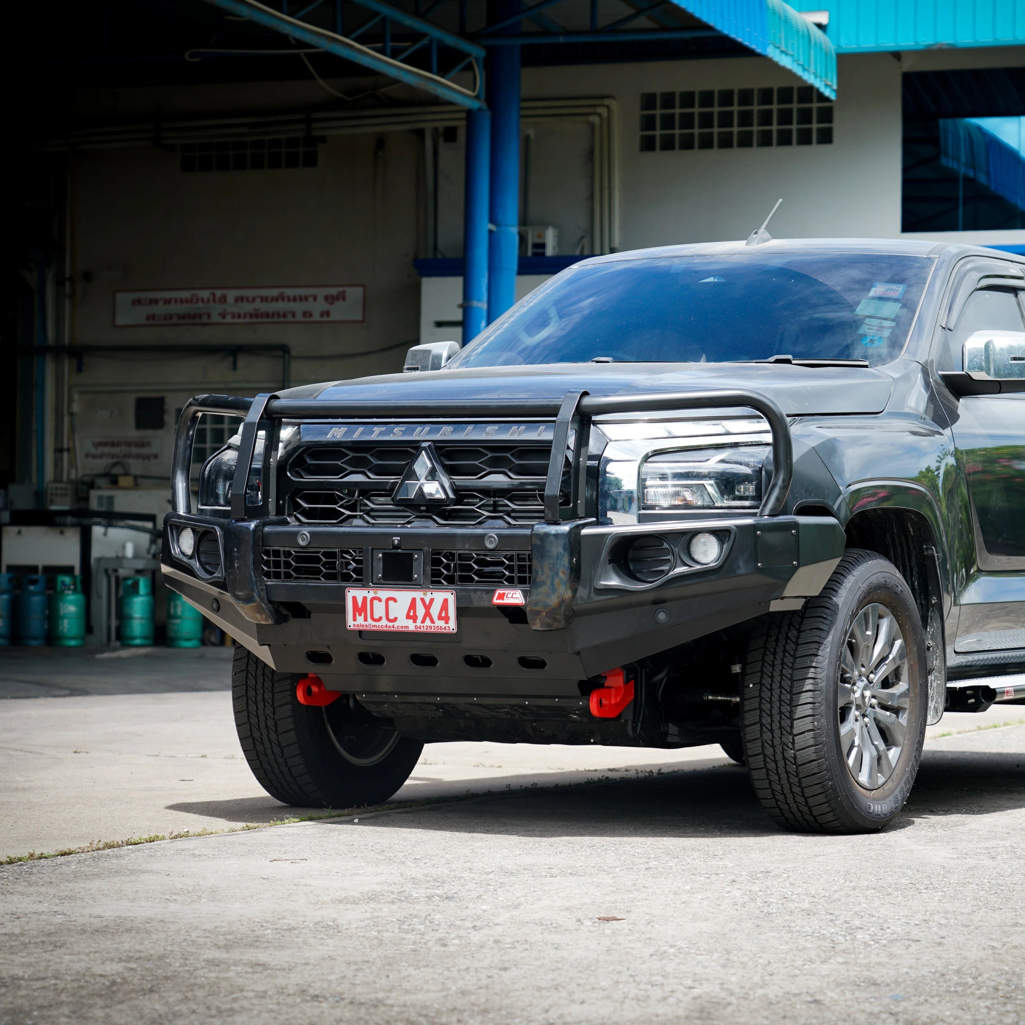 Triton MV 2024-On 707-02 Falcon Bull Bar Black A-Frame Package (No Foglight) - SKU MCC-02013-702UP