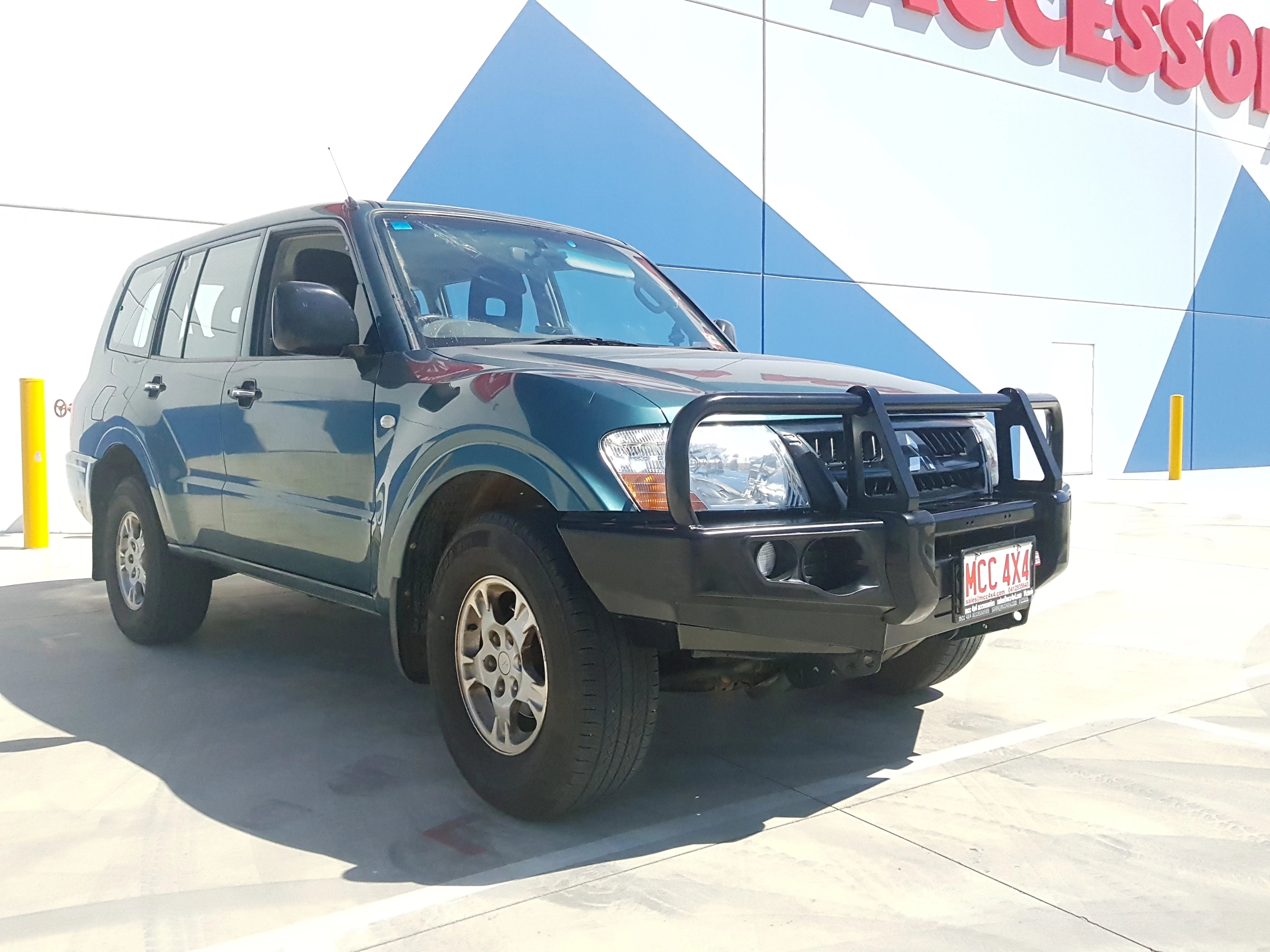 Pajero NM NP 1999-2006 707-02 Falcon Bull Bar Black A-Frame Package (No Foglight) - SKU MCC-02005-702UP