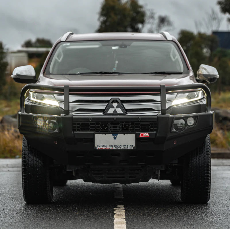 Pajero Sport QF 2020-On 707-02 Falcon Bull Bar A-Frame Package (LED Foglight) - SKU MCC-02012-702FOGUP