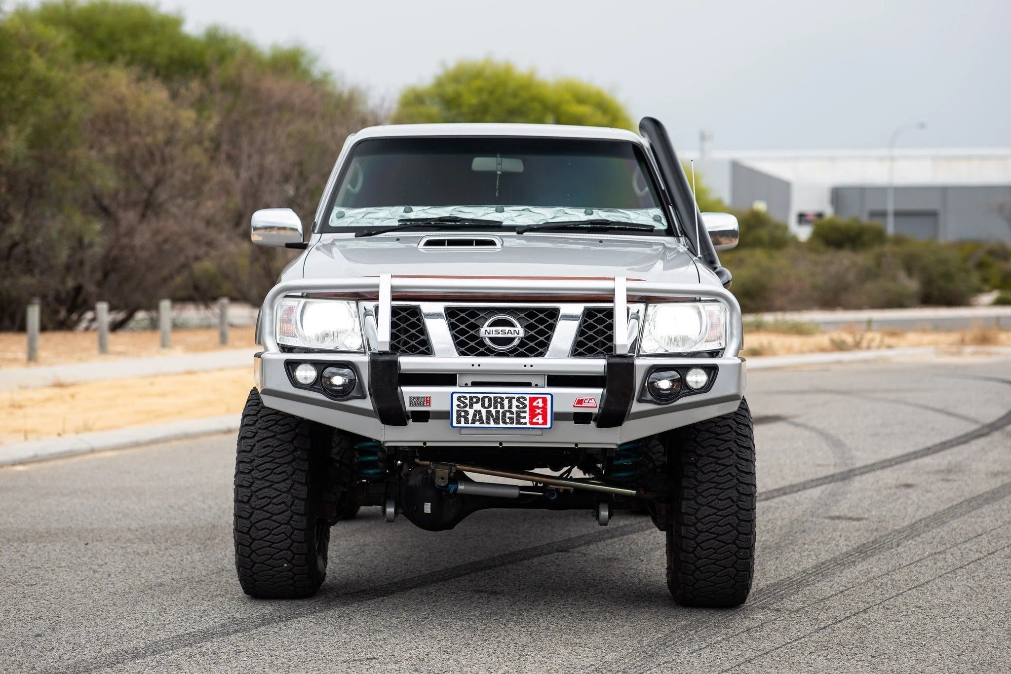 GU Patrol Y61 2005-2009 707-02 Falcon Bull Bar Black A-Frame Package (No Foglight) - SKU MCC-03004-702UP