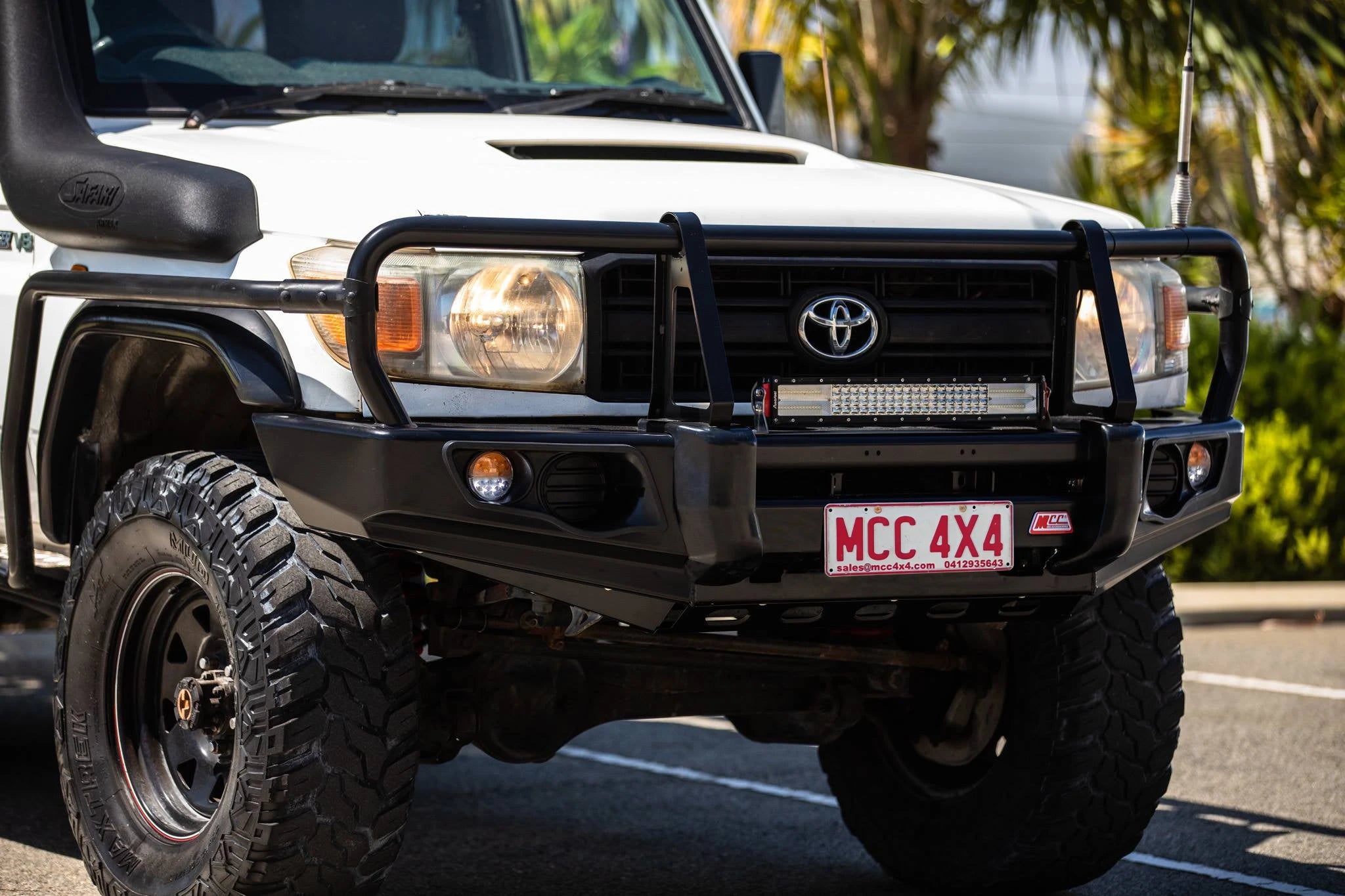 Land Cruiser 70 Series 2007-2023 707-02 Falcon Bull Bar A-Frame Package (No Foglight) - SKU MCC-01005-702UP